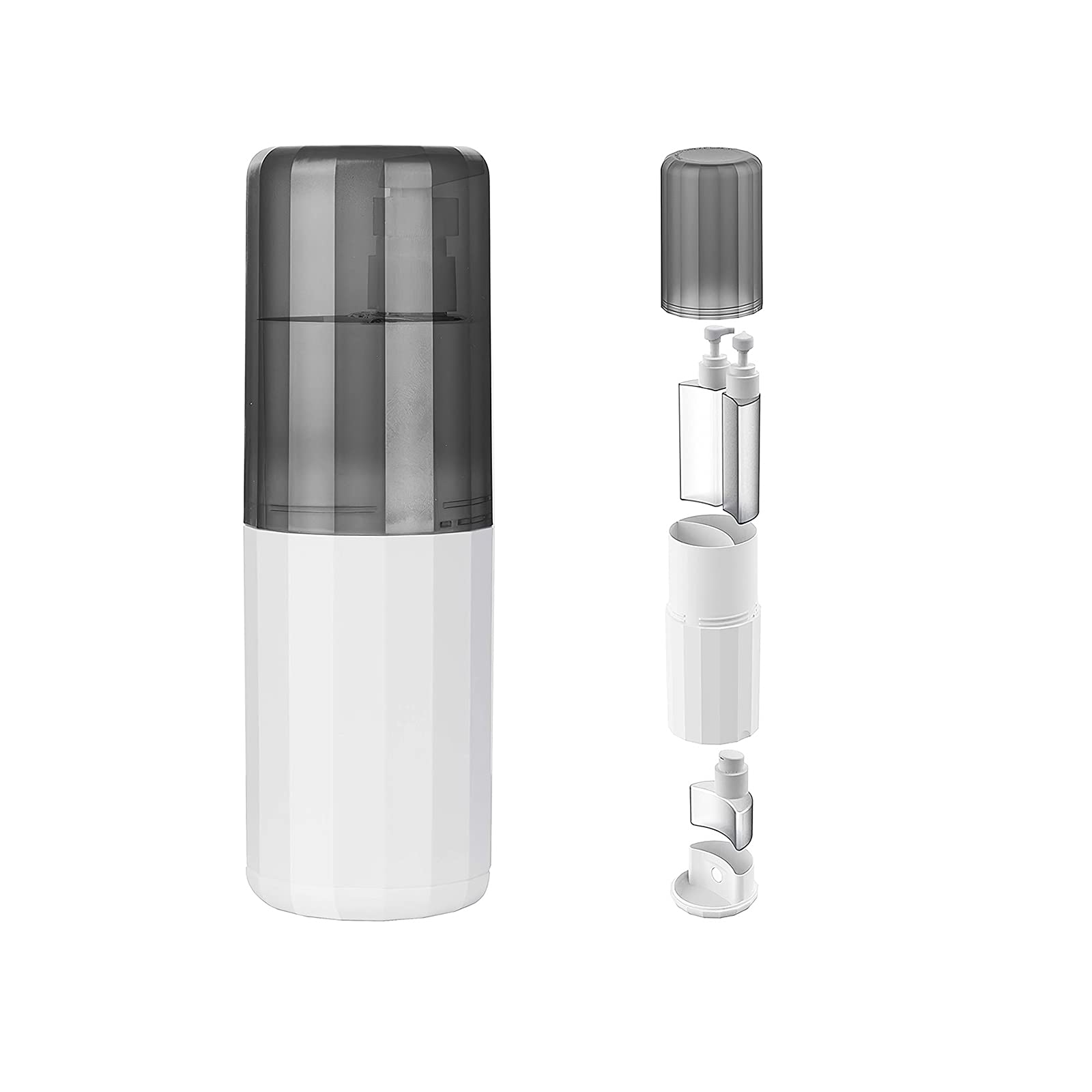 MengK 6-in-1 Travel Toothbrush Cup Set - Leakproof Multifunctional Toothbrush Holder & Shower Bottle Organizer for Travel, Gym, Business Trips - Perfect for Compact Packing & On-the-Go Hygiene