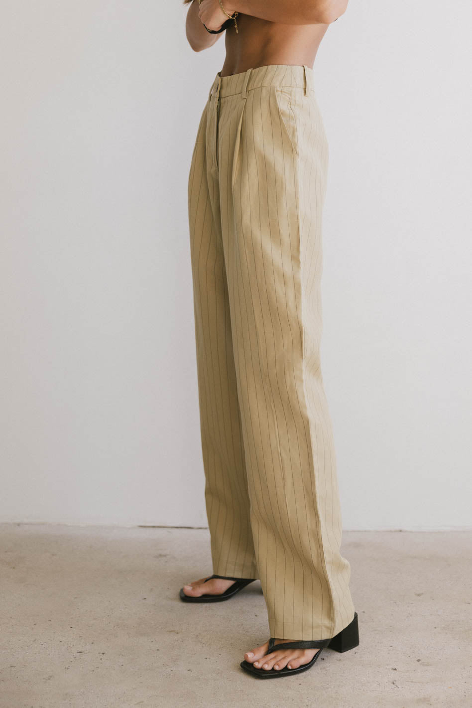 Frank and Oak Annie Linen Pants for Women - High Waisted Wide Leg Summer Trousers | Breathable & Comfortable for Beach, Travel, and Casual Wear | FINAL SALE