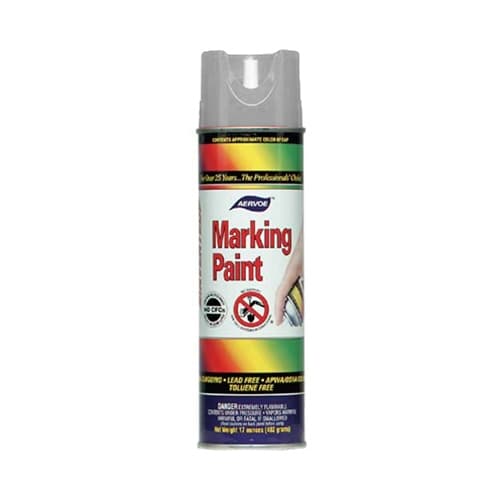 Aervoe 210 17 oz. Silver Survey Marking Paint - High Visibility, Fast Drying for Construction, Landscaping & Utility Marking