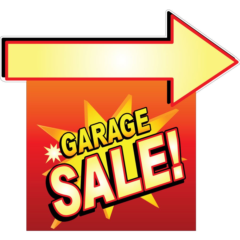 VictoryStore Yard Signs for Outdoor Lawn Decor - 5 Pack Deluxe Garage Sale Signs with Arrows & 5 Steel Round Rod Frames | Perfect for Yard Sales, Open Houses & Event Directions