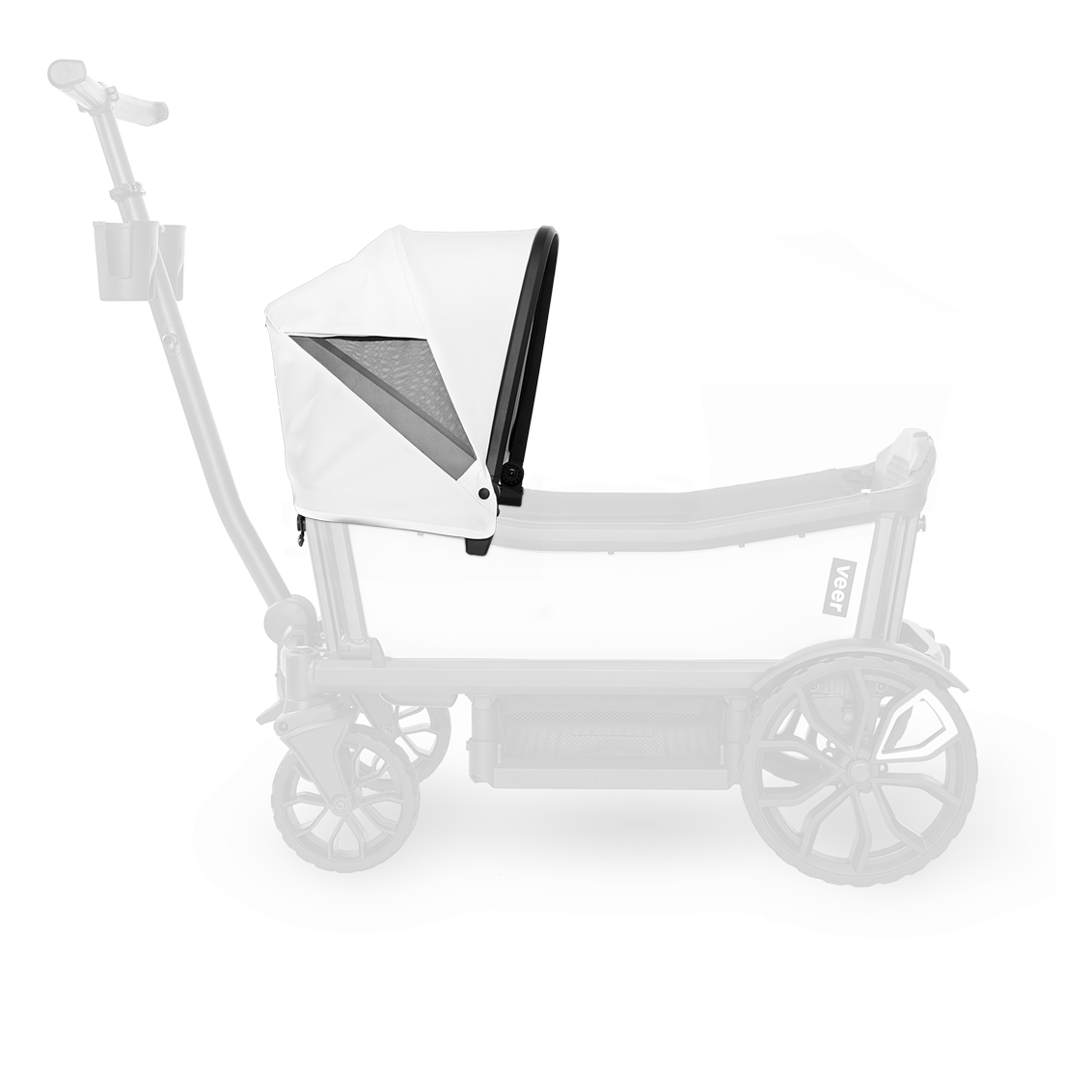 Veer Cruiser XL Custom Retractable Canopy - Adjustable Sun Shade for Strollers, Baby Carriers & Outdoor Gear - Perfect for Beach, Park and Family Outings