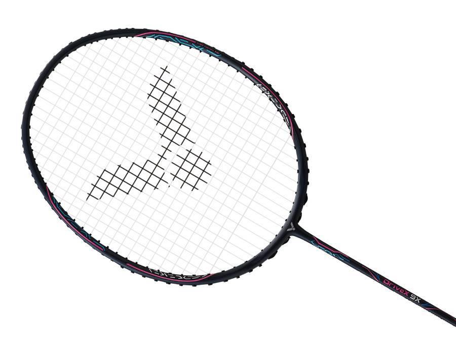 Victor DriveX 9X Unstrung Badminton Racket - Professional Carbon Fiber Badminton Racquet for Advanced Players - Perfect for Training, Tournaments & Competitive Play