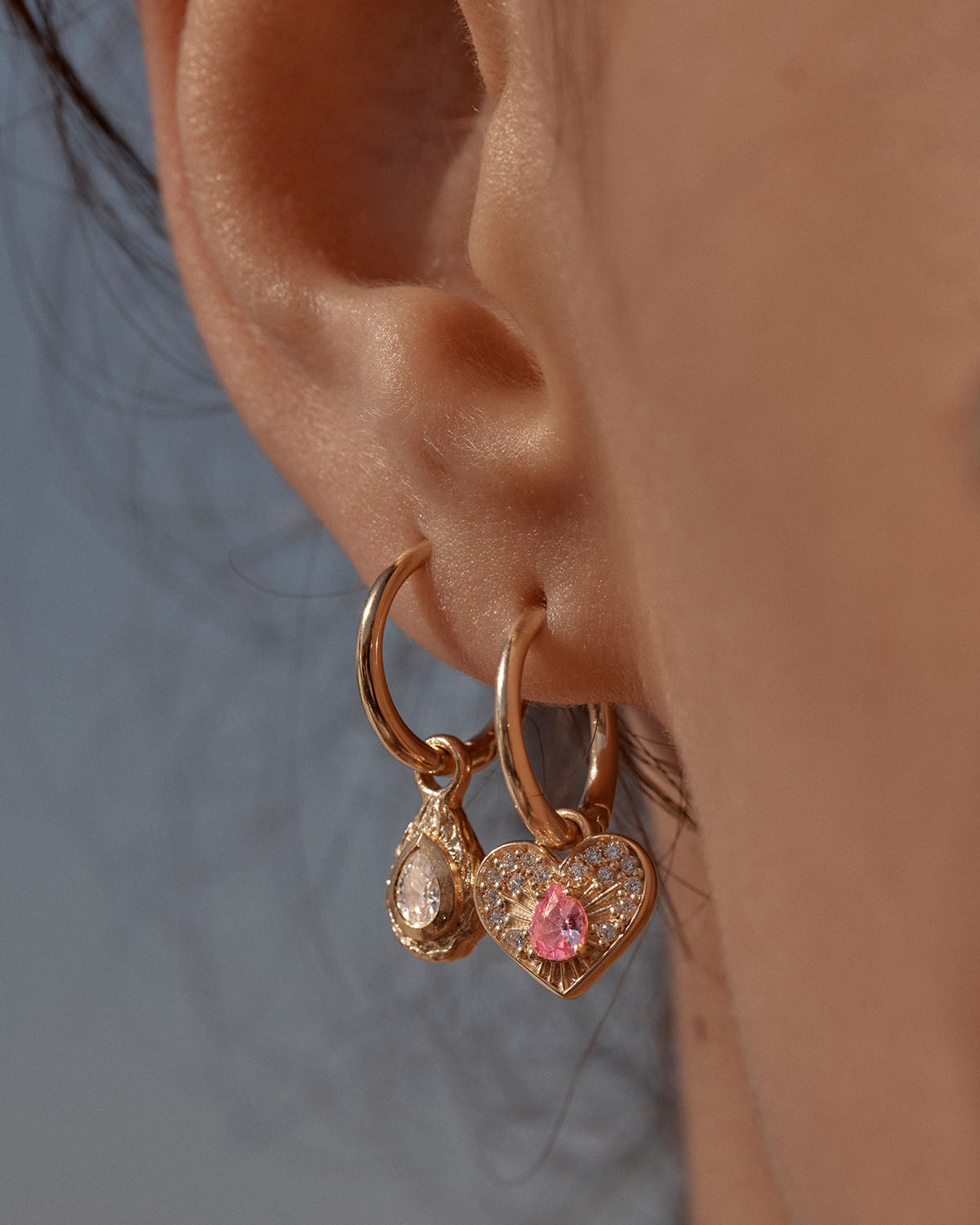 18K Gold Vermeil Heart Hoop Earrings for Women - Elegant & Dainty Jewelry Gift for Valentine's Day, Anniversary or Special Occasion - Perfect for Date Night, Wedding & Romantic Events