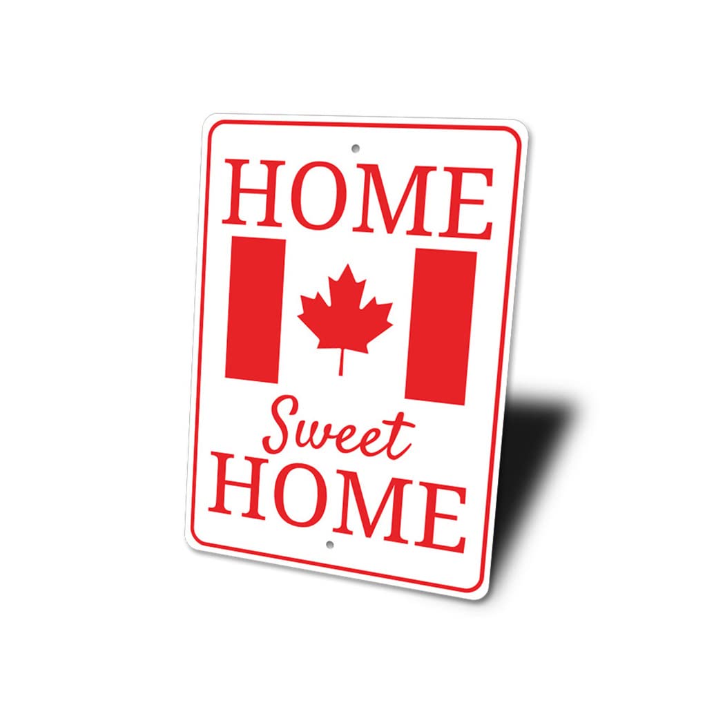 Canadian Patriot Home Decor - Man Cave Sign, Street Sign with Canada CA Flag - 8
