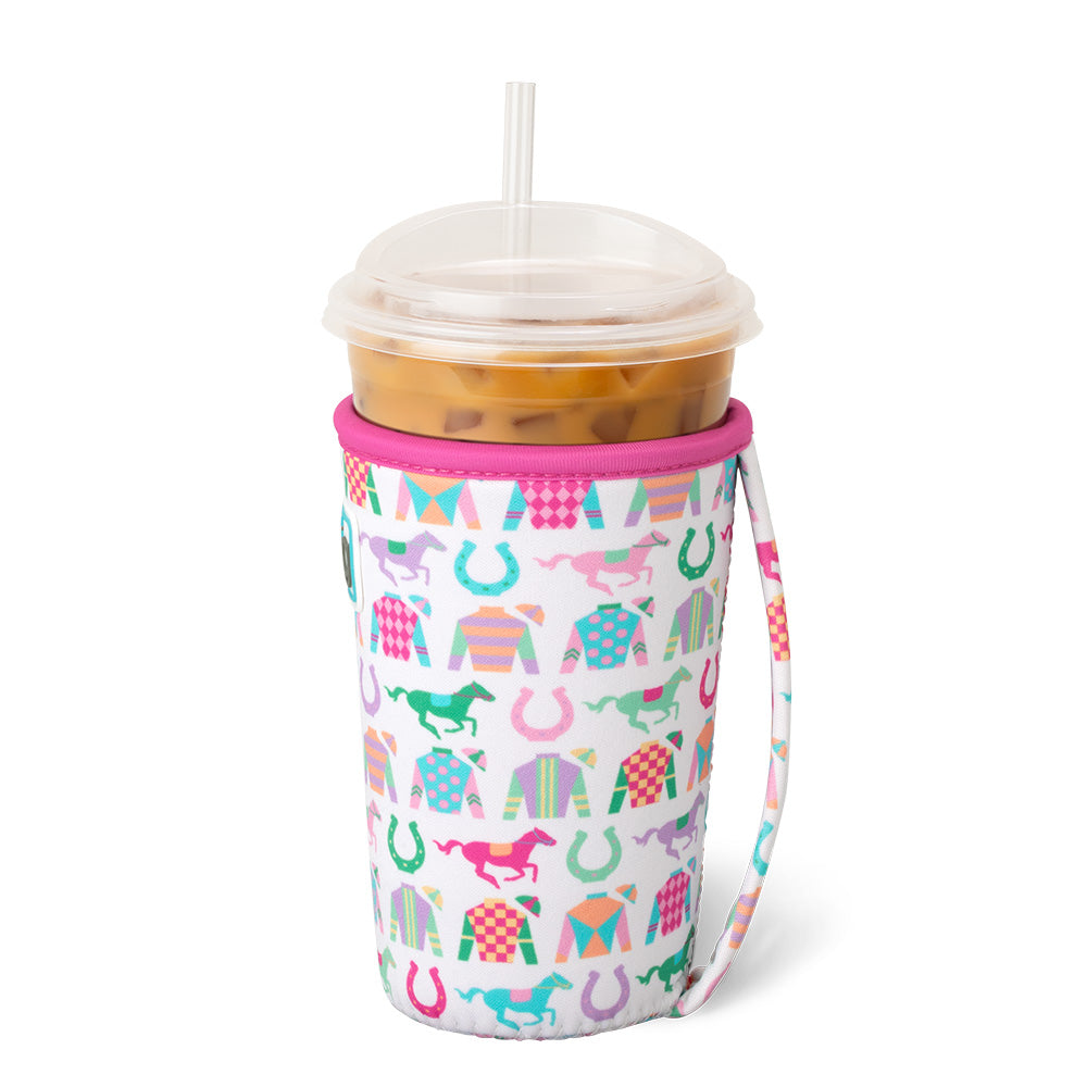 Go Baby Go Medium Iced Cup Coolie - Insulated Sleeve for 16oz Tumblers - Perfect for Iced Coffee, Smoothies & Cold Drinks at Home, Office or Travel