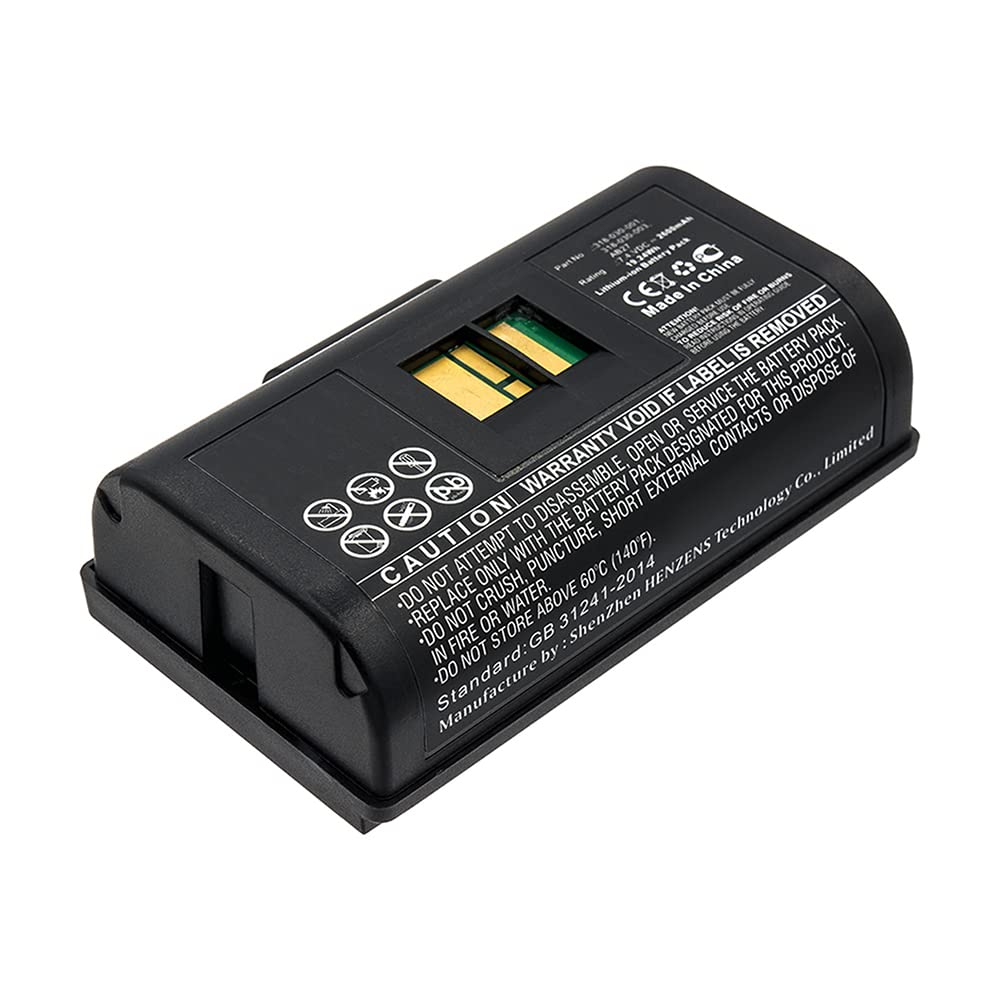 Synergy Digital Printer Battery - High Capacity 2600mAh Li-ion 7.4V Replacement for Intermec AB27 Printer | Perfect for Warehouse Barcode Scanning & Retail Inventory Management