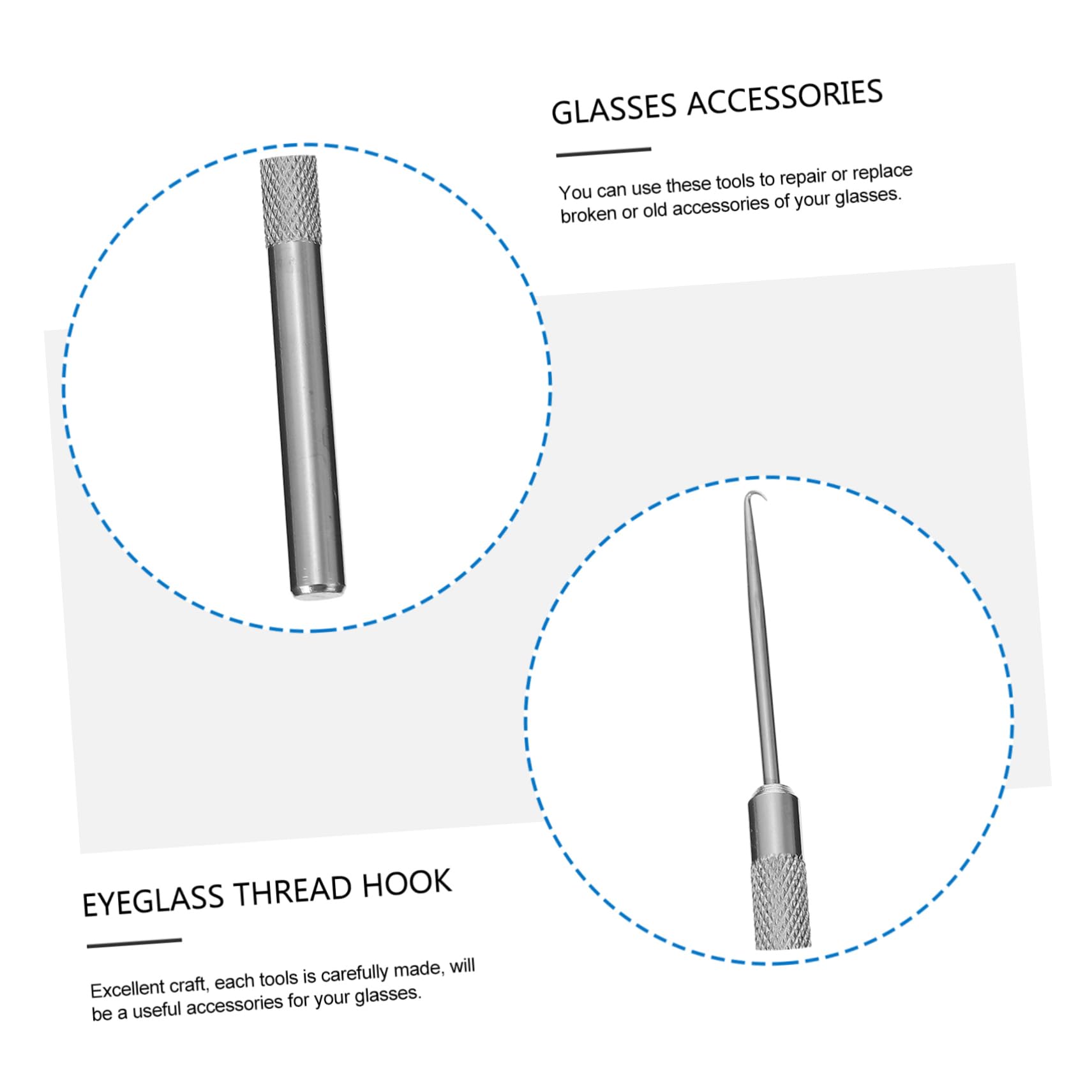 Lurrose 3-Pack Glasses Repair Kit - Alloy & Copper Screwdrivers for Eyeglass Maintenance - Silver Glasses Accessories & Tools for Cocktail Glasses - Perfect for Home, Office, and Travel Eyewear Repair