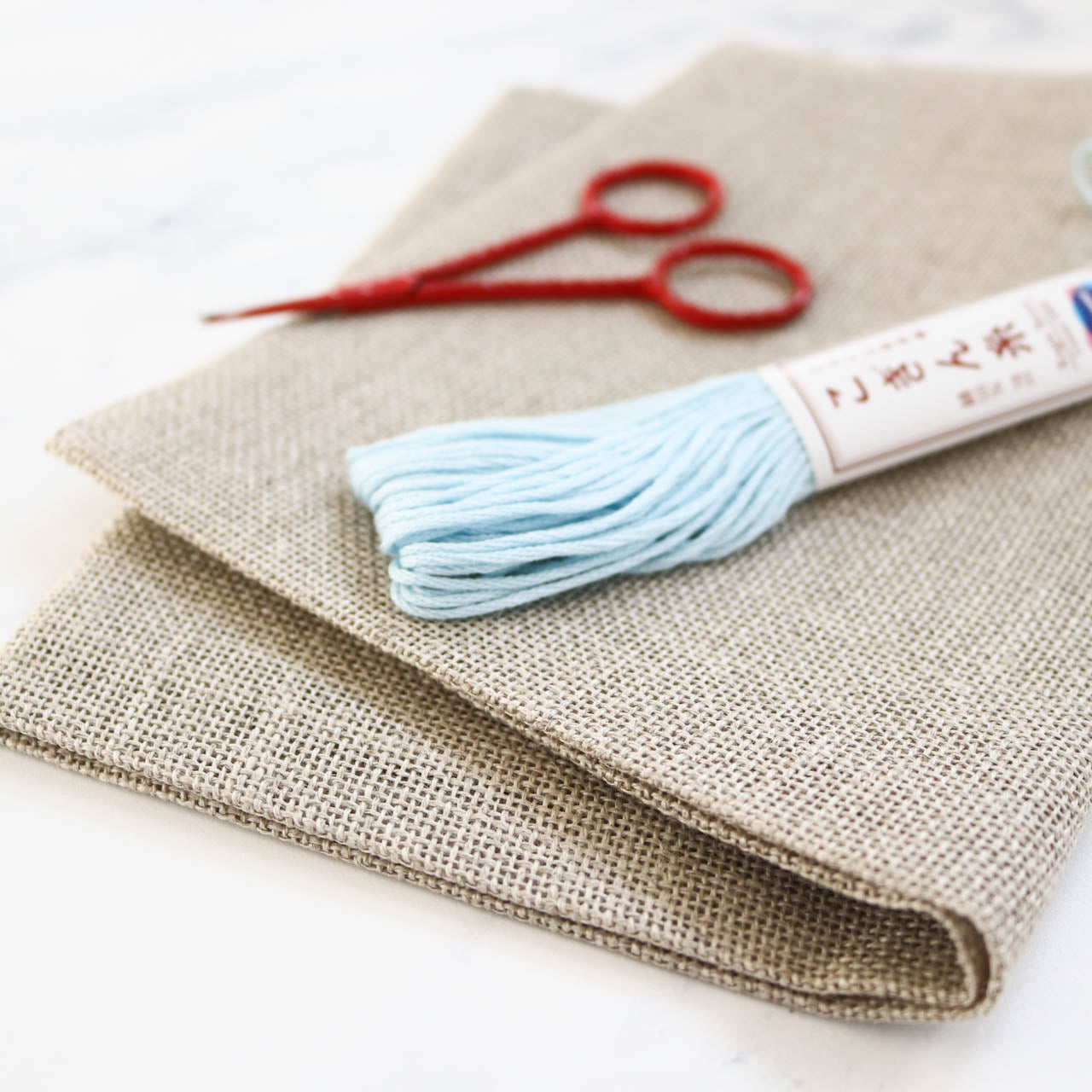 Premium Japanese Linen Fabric for Kogin Embroidery - Natural, Durable & Soft - Perfect for Traditional Sashiko, Boro & Japanese Needlework Projects