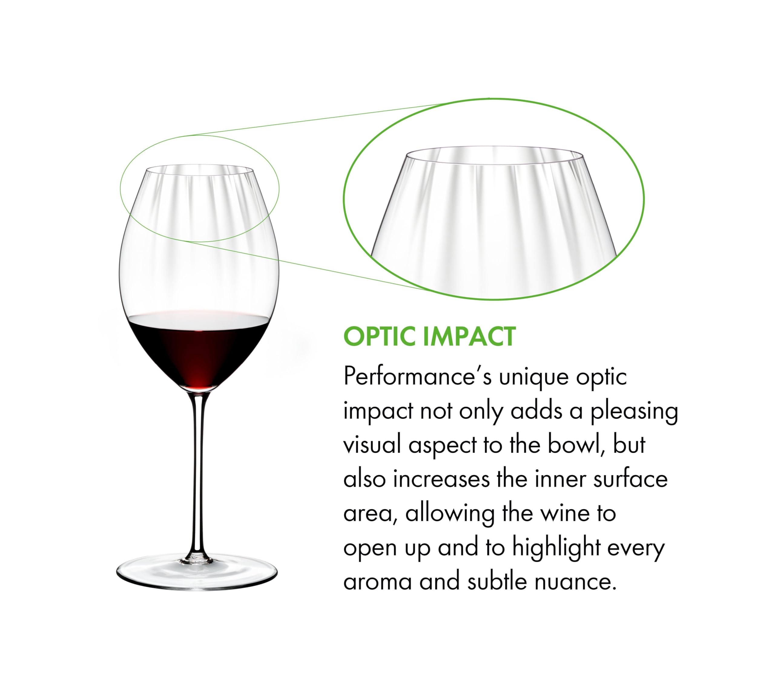 Riedel Performance Shiraz Wine Glass Set - Premium Crystal Red Wine Glasses for Shiraz & Bold Reds - Perfect for Dinner Parties, Wine Tasting & Gift Giving