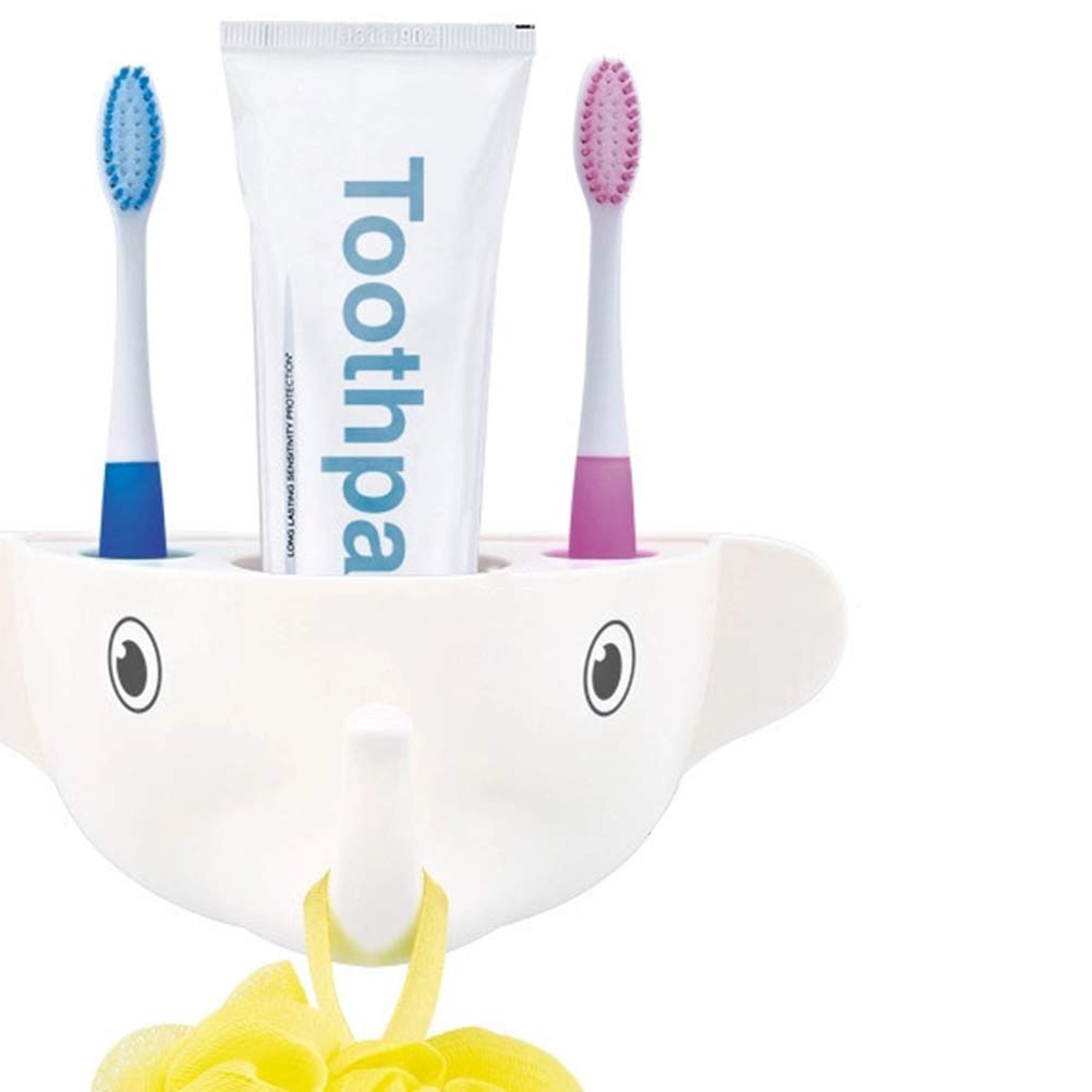 Cabilock Pig Toilet Bathroom Accessories - Funny Toothbrush Holder with Suction Cup for Family, White Toothpaste & Toothbrush Storage Rack - Perfect for Bathroom Organization and Kids' Dental Hygiene