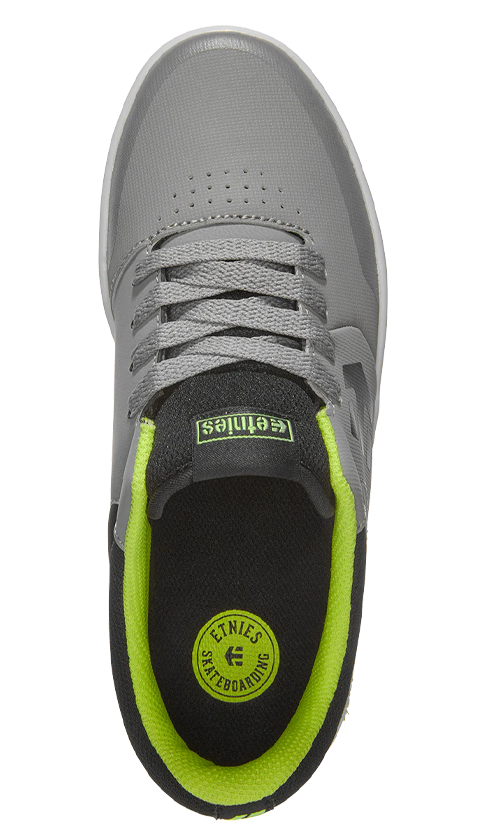Etnies Marana Youth Skate Shoes - Grey, Lime & White - Durable & Comfortable for Kids Skateboarding & Casual Wear