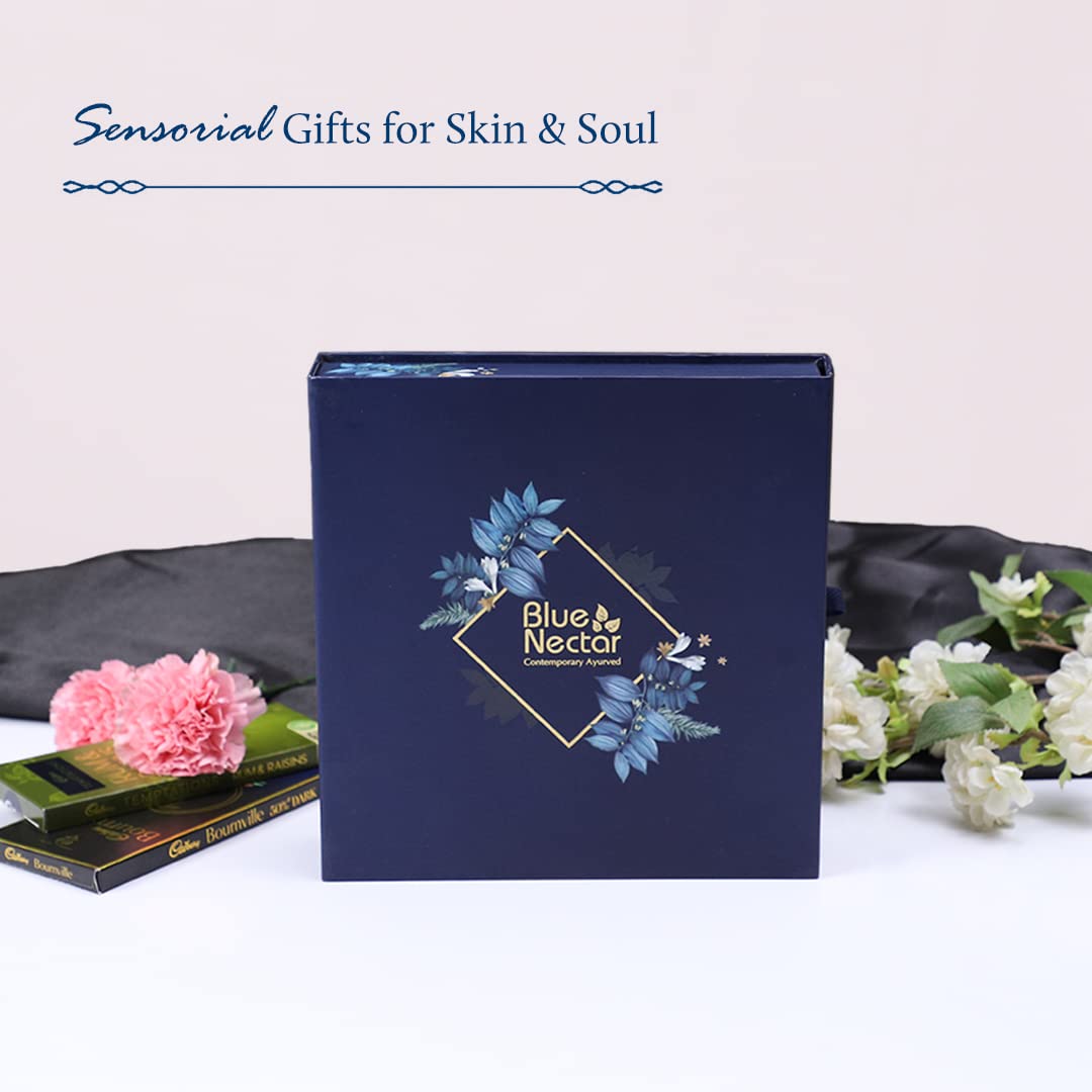 Blue Nectar Beauty Gift Set - Premium Skincare Combo with Vanilla Lotion, Body Wash, Scrub & Body Mist | Perfect Birthday & Anniversary Gift for Women | Spa Day Essentials for Relaxation & Self-Care | 3-Piece Set