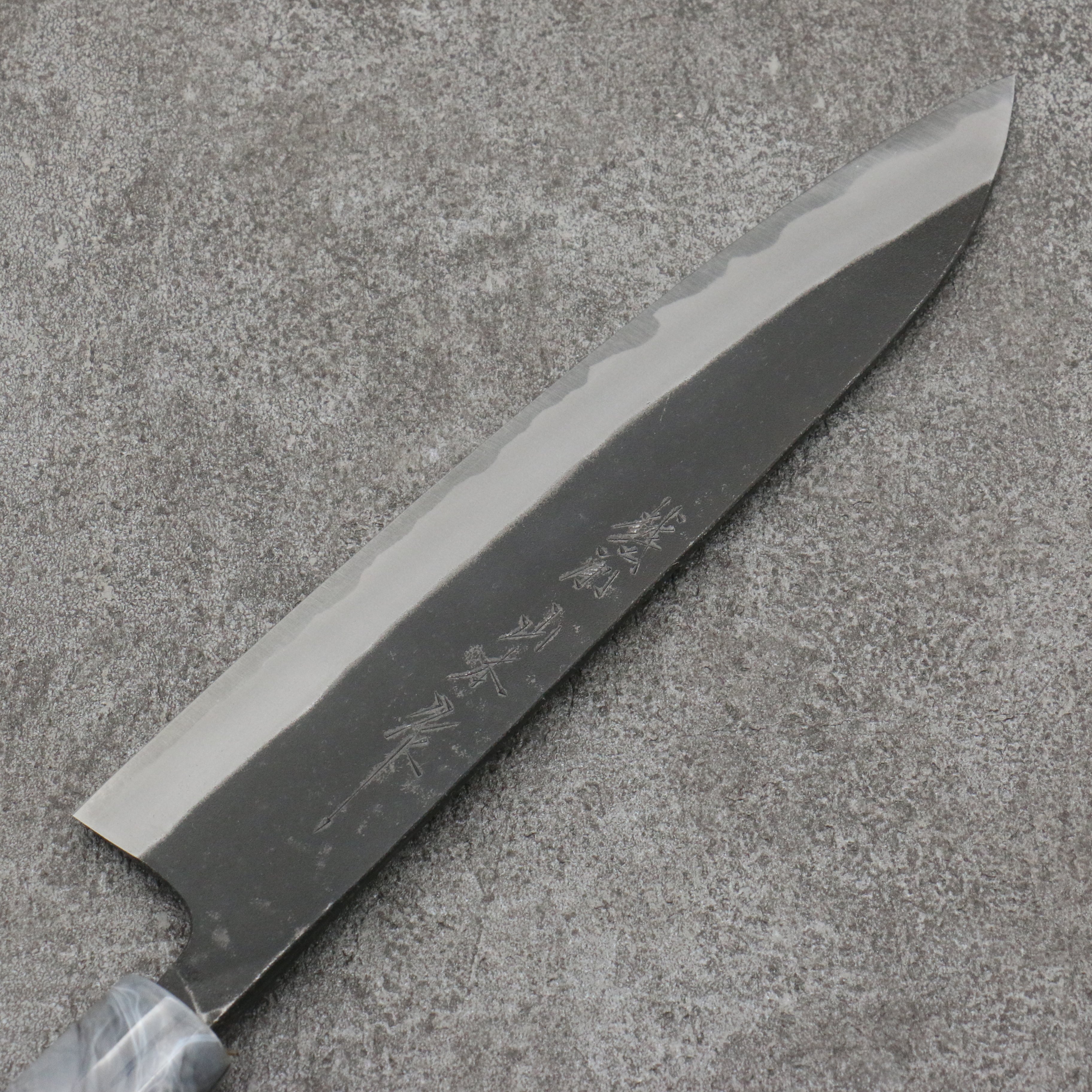 Nao Yamamoto White Steel No.2 Kurouchi Gyuto 210mm Japanese Chef Knife with Cherry Wood Handle - Perfect for Sushi, Meat Slicing & Professional Kitchen Use