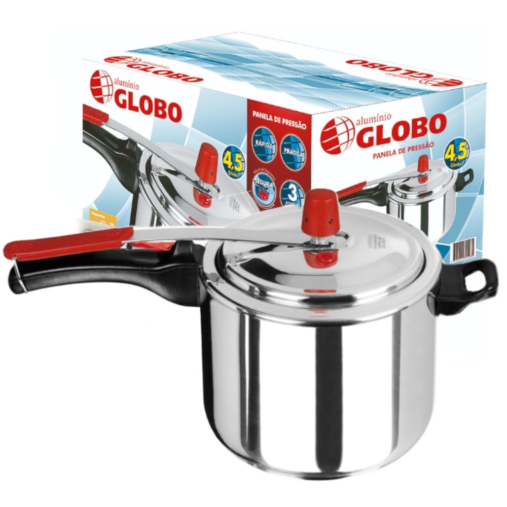 Globo 4.5L Pressure Cooker - Durable Stainless Steel for Fast & Healthy Cooking - Perfect for Soups, Stews & Family Meals