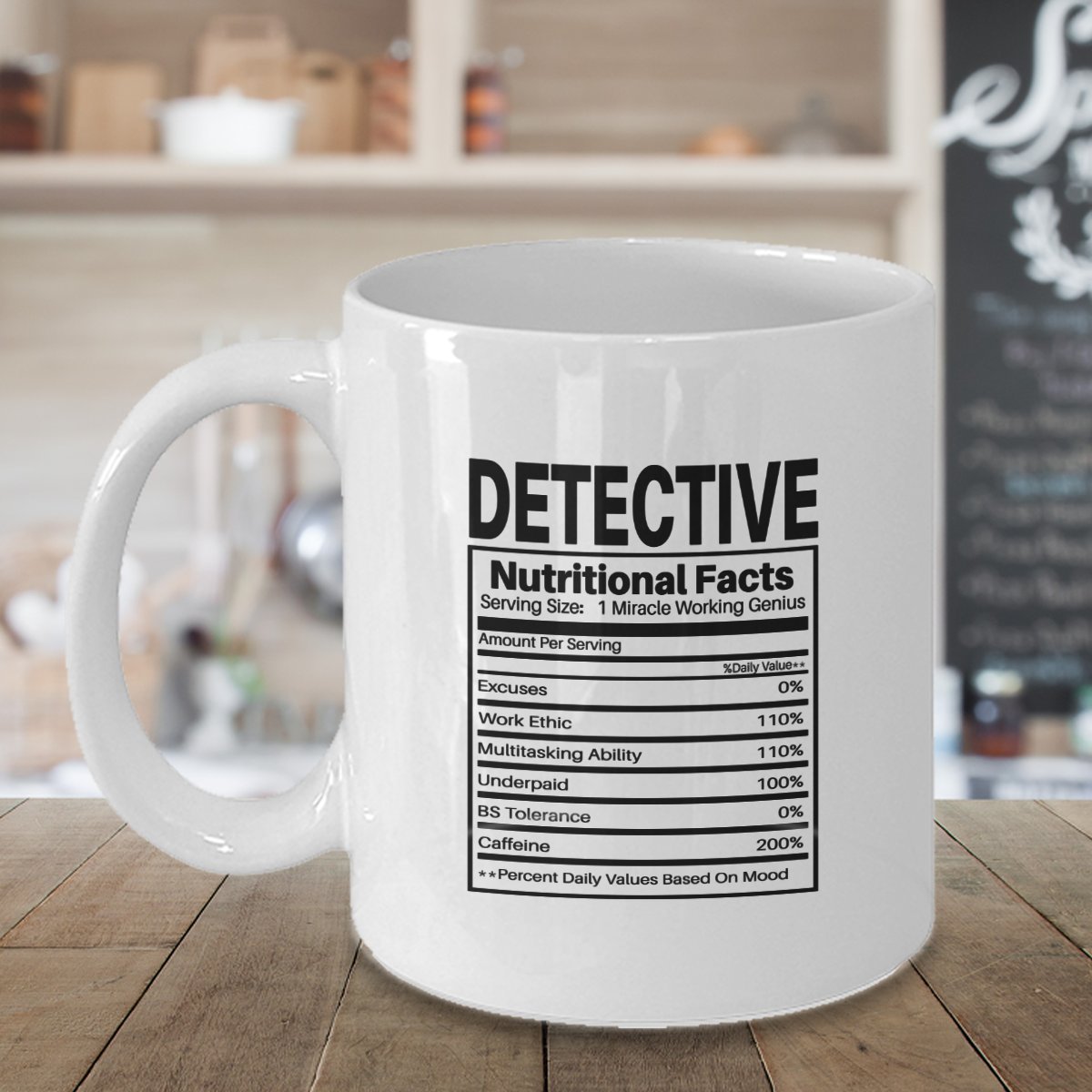 Detective Coffee & Tea Mug - Funny Novelty Gift for Mystery Lovers - Perfect for Office, Home & Detective Theme Parties