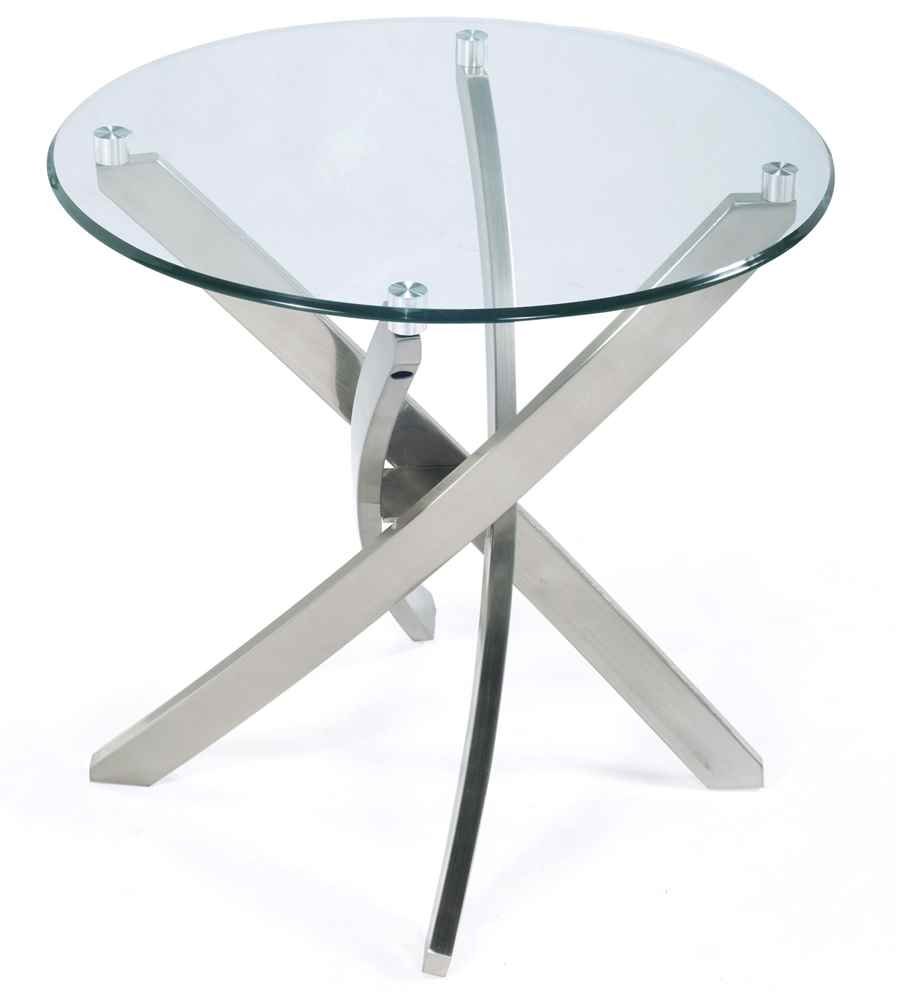 Magnussen T2050 Zila Metal Round End Table - Stylish Side Table for Living Room, Bedroom & Patio - Durable Metal Accent Table with Round Design for Home Decor
