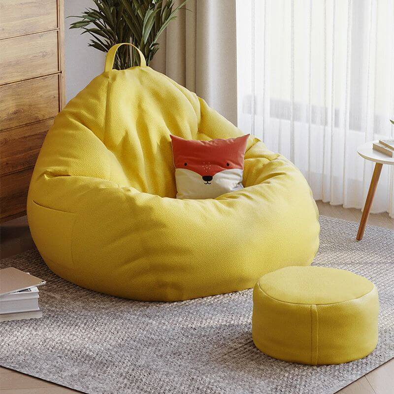 Portable Armless Bean Bag Chair for Adults - Lightweight, Foldable with Storage Bag - Perfect for Lounging, Gaming, and Small Spaces
