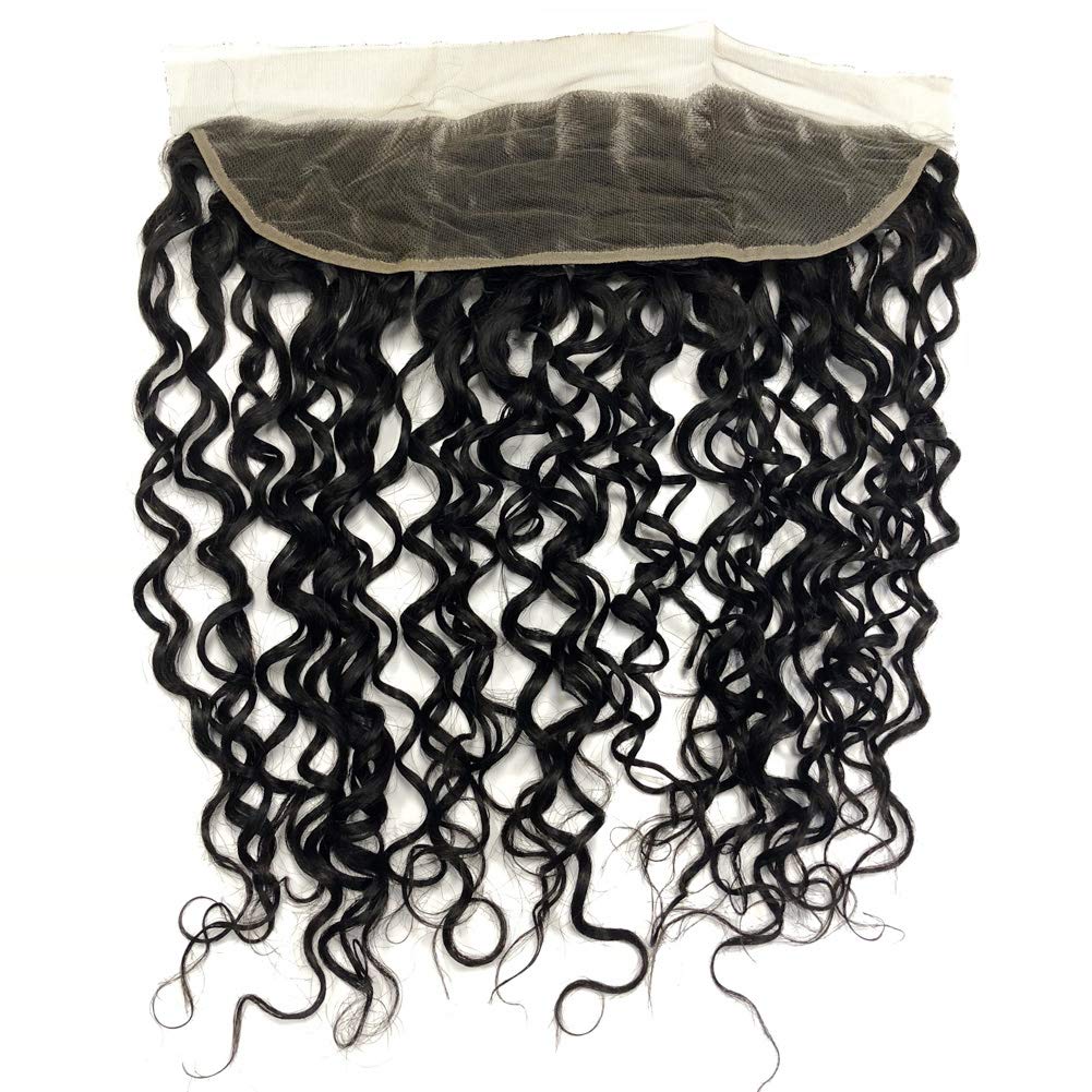 Brazilian Virgin Hair Bundles 10 10 10 with 8 Inch Free Part Lace Frontal Closure - 100% Human Hair Weave Natural Wave for Black Women | Perfect for Protective Styles, Wig Making & Everyday Wear