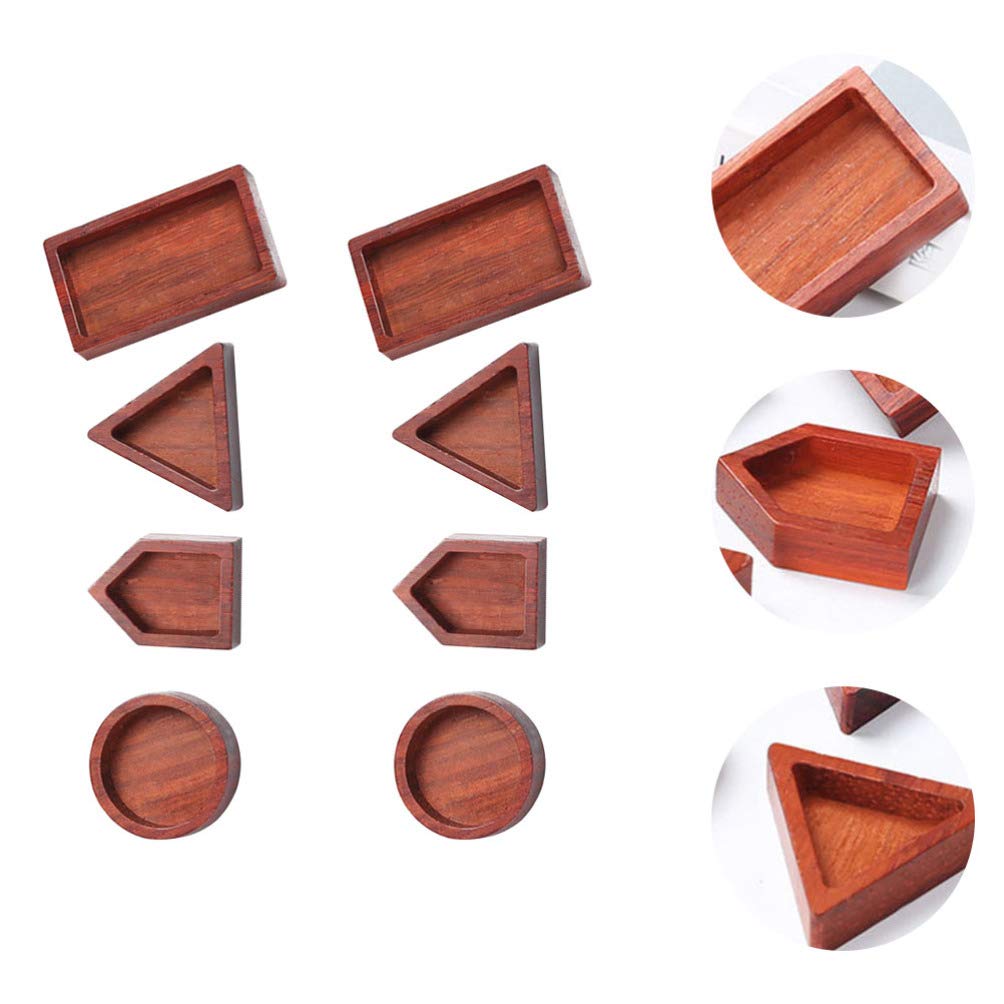 HEALLILY 8pcs Wooden Frames Pendant Molds for Resin Jewelry Making - DIY Epoxy Earring & Necklace Craft Kits - Perfect for Handmade Jewelry, Gifts, and Home Decor Projects