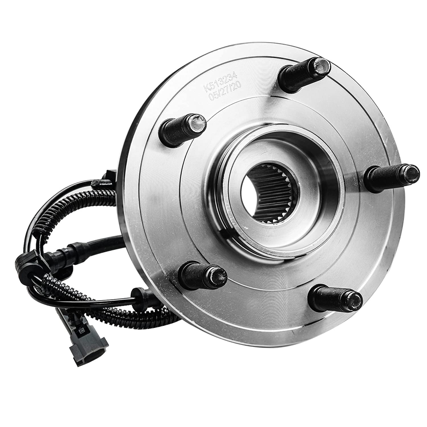 Detroit Axle Front Wheel Bearing and Hub Assembly Kit - Compatible with 2005-2010 Jeep Commander & Grand Cherokee - Includes 2 Wheel Bearings, 2 Hubs & 10 Lug Nuts - Durable Replacement Parts for Off-Roading & Daily Driving