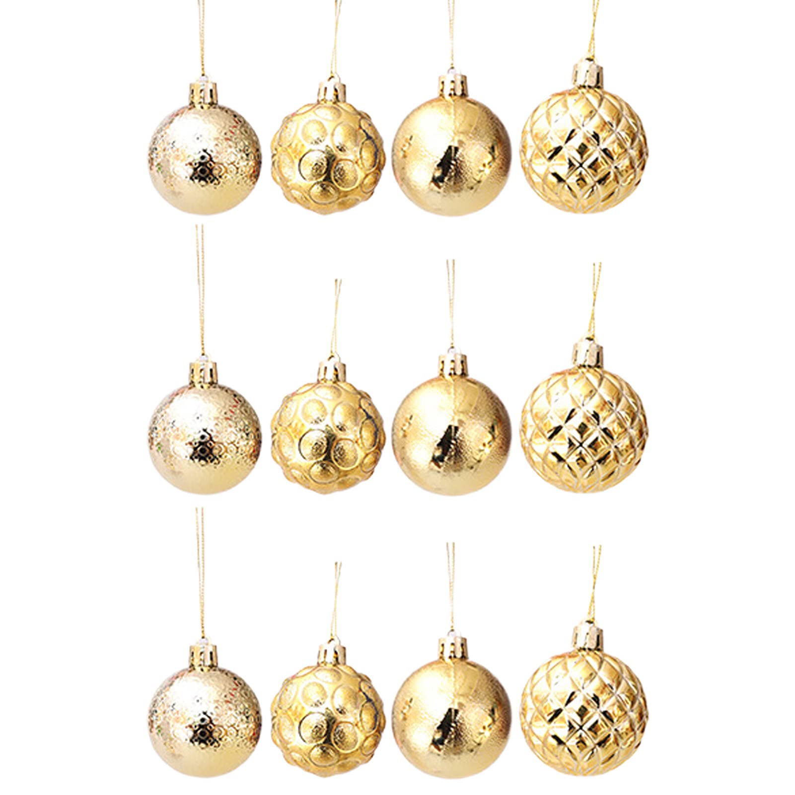 12Pcs Shatterproof Christmas Tree Ornaments - Plastic Xmas Balls for Holiday Decor, Wedding & Party DIY (Champagne) | Perfect for Home, Office & Festive Celebrations