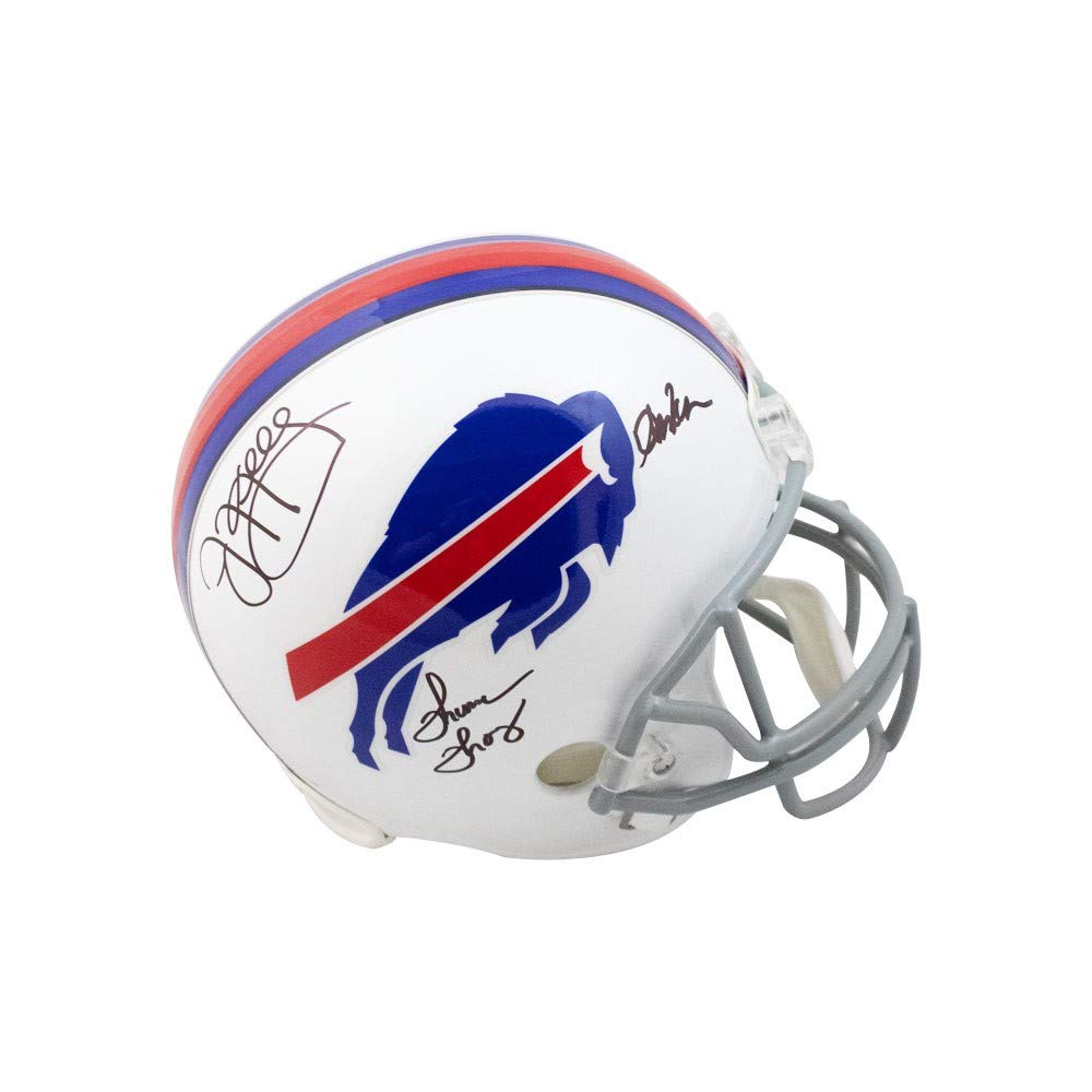 Bills Dynasty Kelly Reed Thomas Autographed Replica Football Helmet - Authentic NFL Collectible for Fans & Memorabilia Enthusiasts - Perfect for Home Display, Man Cave Decor, and Sports Gift Giving