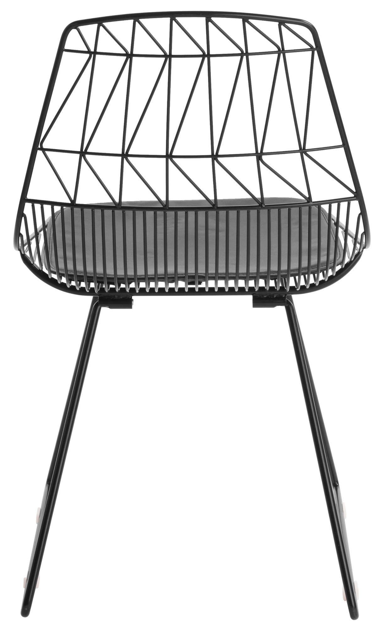 Adore Décor Vivi Modern Dining Chair Set of 4 - Black Upholstered Kitchen Chairs with Metal Legs - Perfect for Dining Room, Kitchen, Restaurant & Office Use