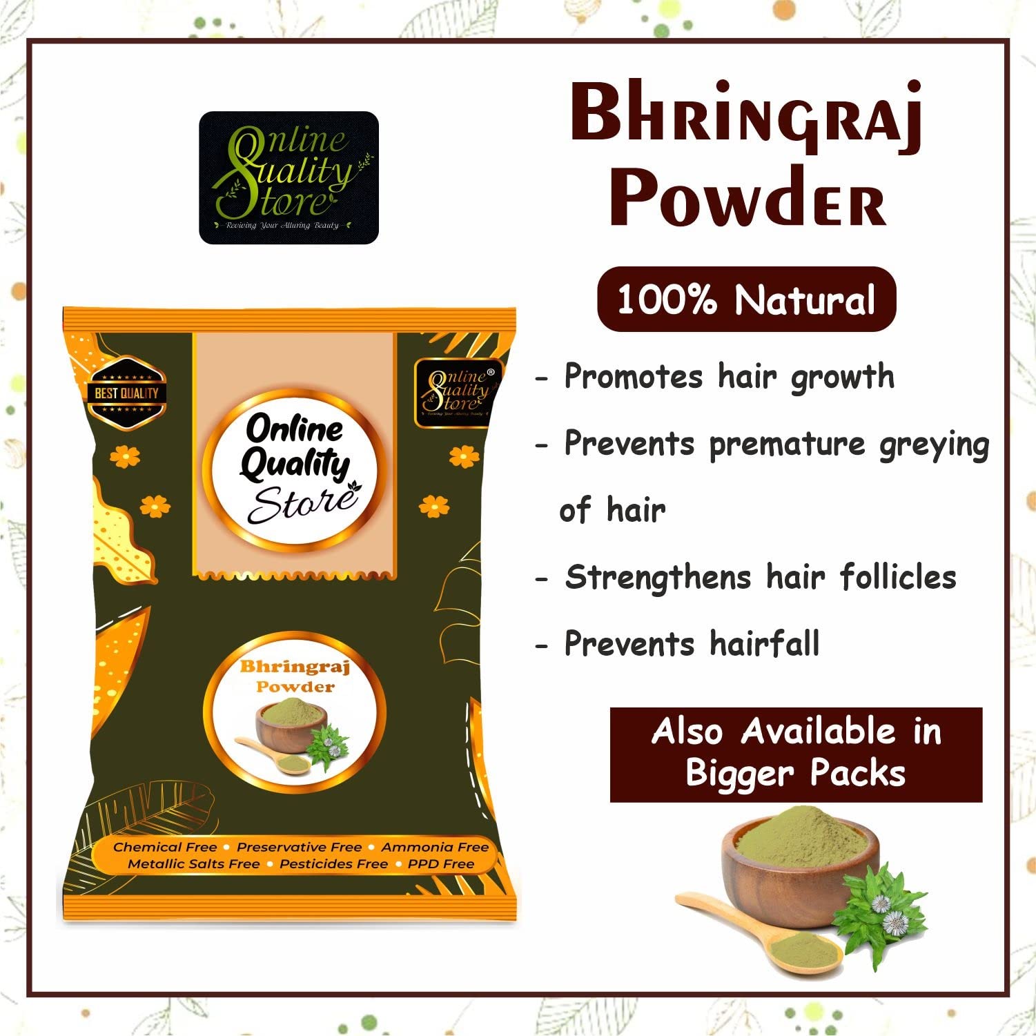 Organic Amla, Reetha, Shikakai, Bhringraj & Hibiscus Hair Powder Combo - 1400g Ayurvedic Hair Mask for Dry, Frizzy & Damaged Hair | Natural Hair Growth Treatment | DIY Hair Pack for Smooth & Shiny Hair | Perfect for Home Hair Care Routine & Spa Treatments