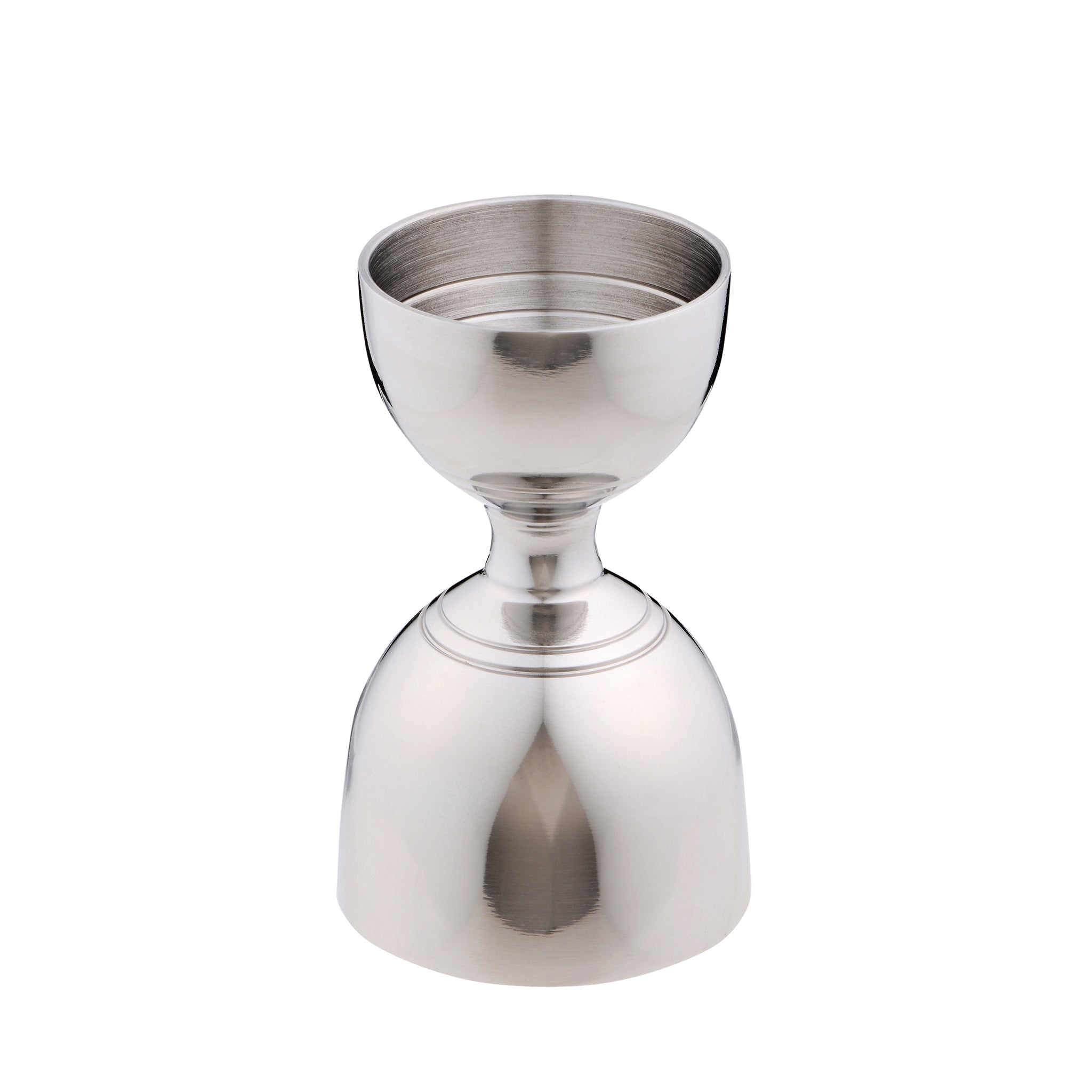 Premium Leopold Jigger - 30ml & 60ml Stainless Steel Bar Measuring Tool for Cocktails, Mixing Drinks, and Home Bartending - Professional Banded Design for Precise Pouring