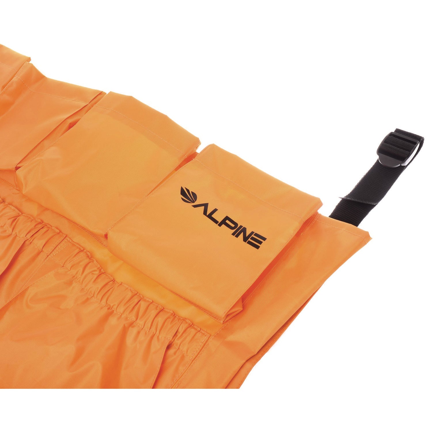 Alpine Industries 12 Pocket Trash Can Caddy Bag - 12 Compartments Organizer for Recycling Bins, Camping & Outdoor Activities - Orange Waste Management Accessory