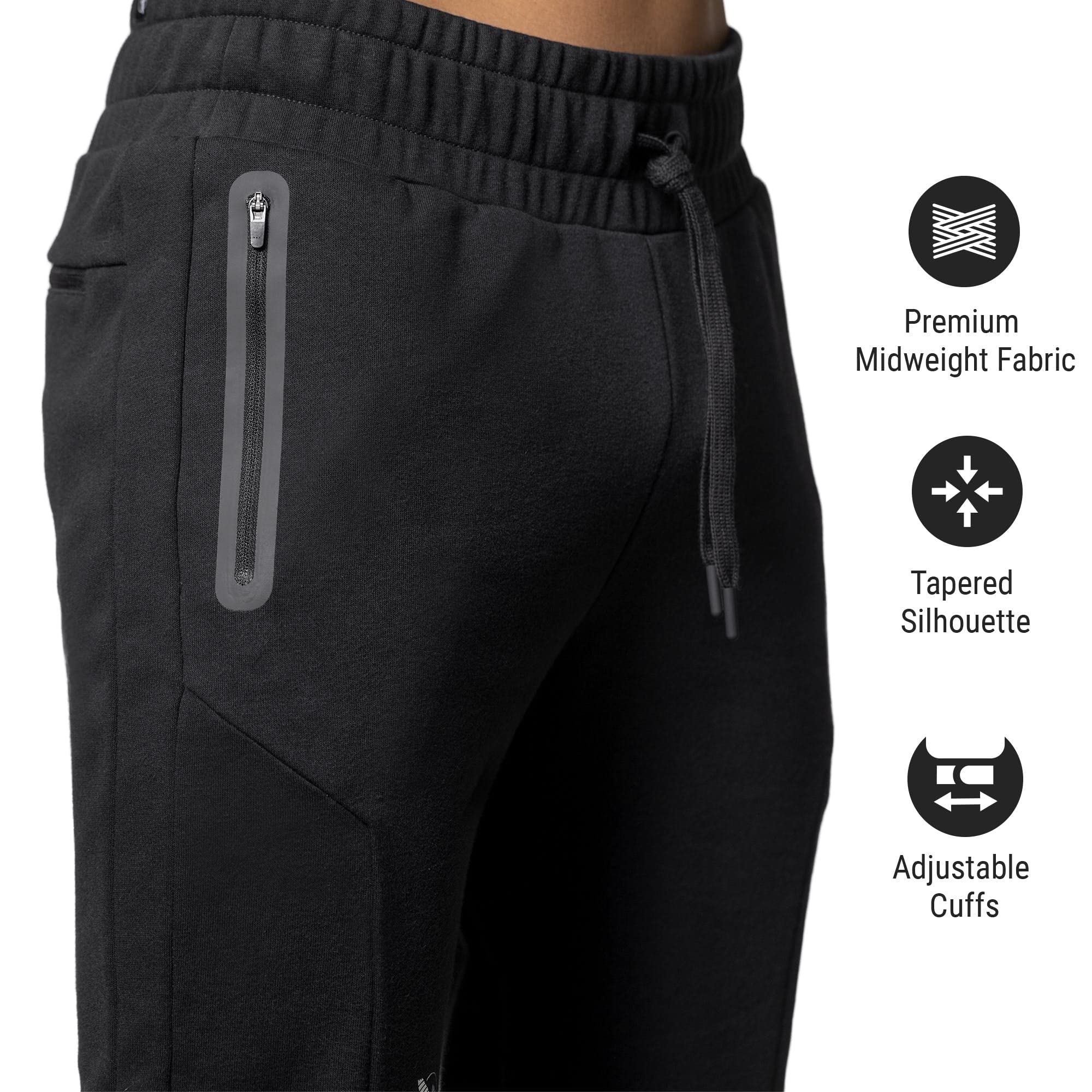Hayabusa Men's Athletic Joggers - Lightweight Training Pants for Gym, Running & Casual Wear - Moisture Wicking & Stretch Fit Workout Pants