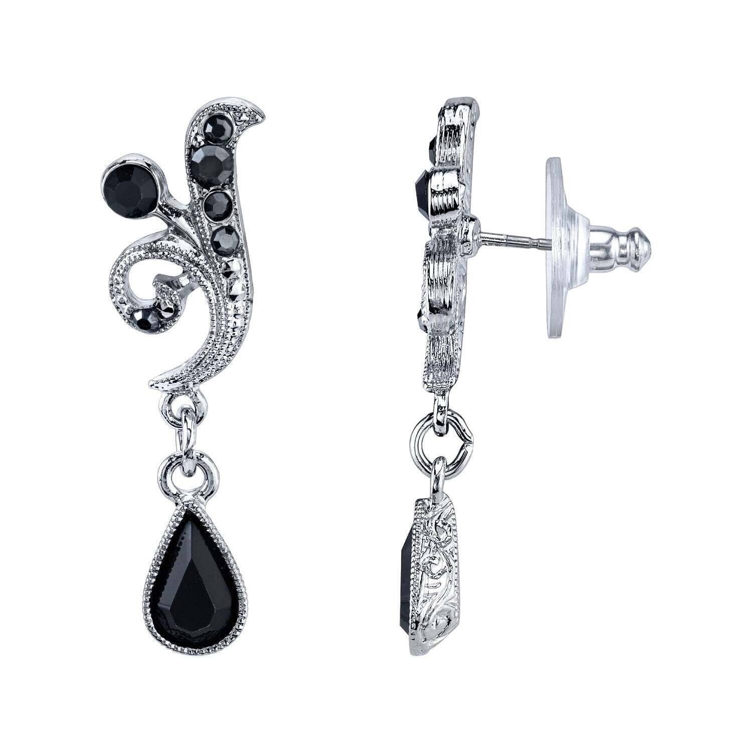 1928 Bridal Crystal Teardrop Earrings – Vintage Inspired Wedding Jewelry for Brides, Bridesmaids & Formal Occasions – Perfect for Weddings, Prom & Evening Events