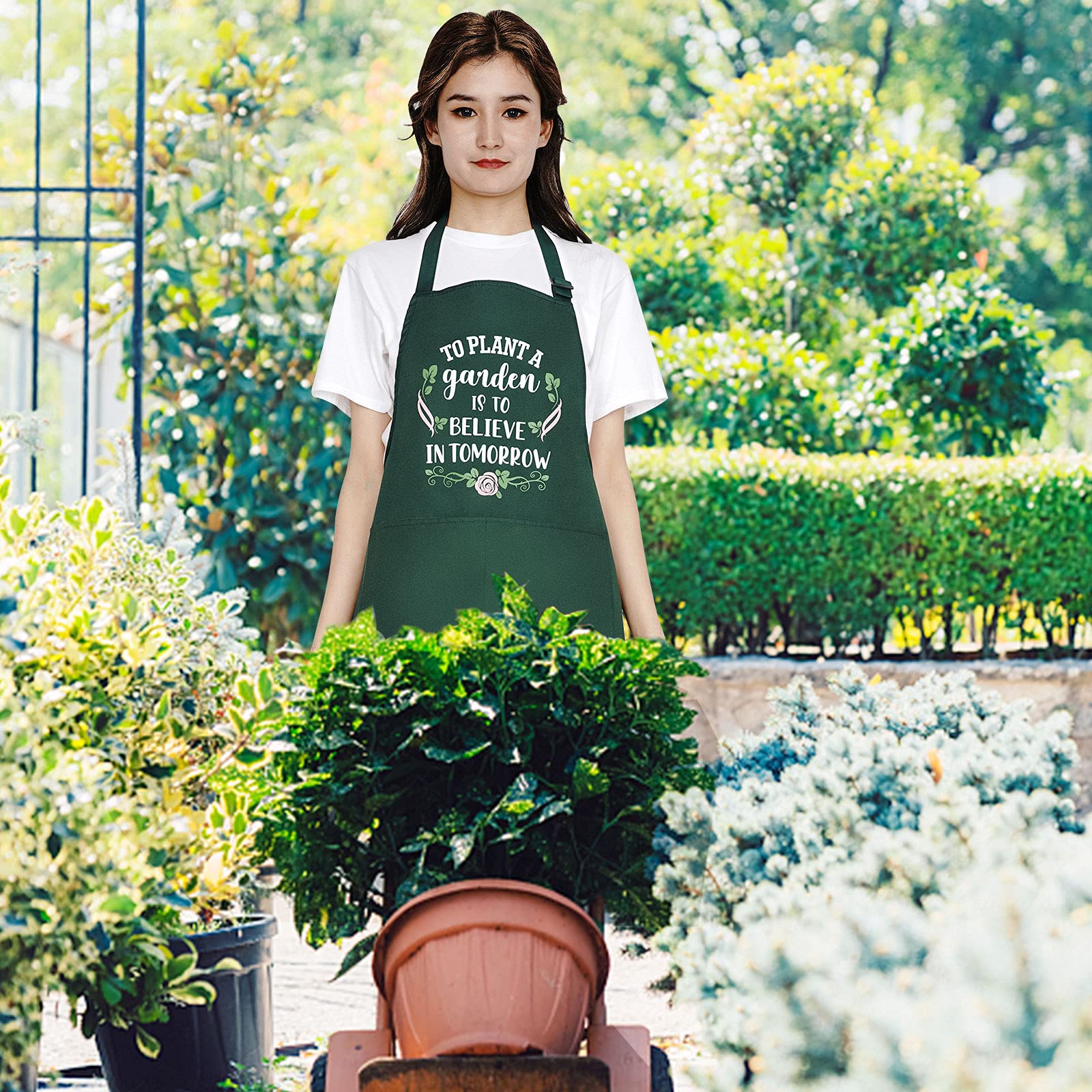 Funny Waterproof Garden Aprons for Women - Cute Gardening Gifts for Mom, Wife, Grandma - Ideal for Cooking, Baking & Outdoor Activities - Perfect for Mother's Day, Birthday & Housewarming Gifts
