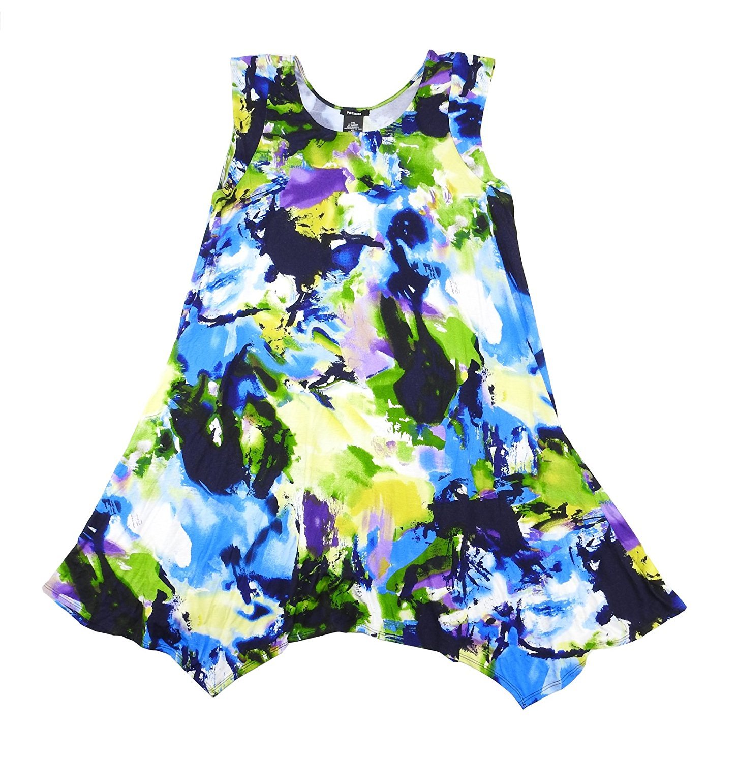 Women's Sleeveless Summer Dress Size Medium - Casual Flowy A-Line Dress for Beach, Picnic & Outdoor Activities | Sidewalk Chalk Print Fashion