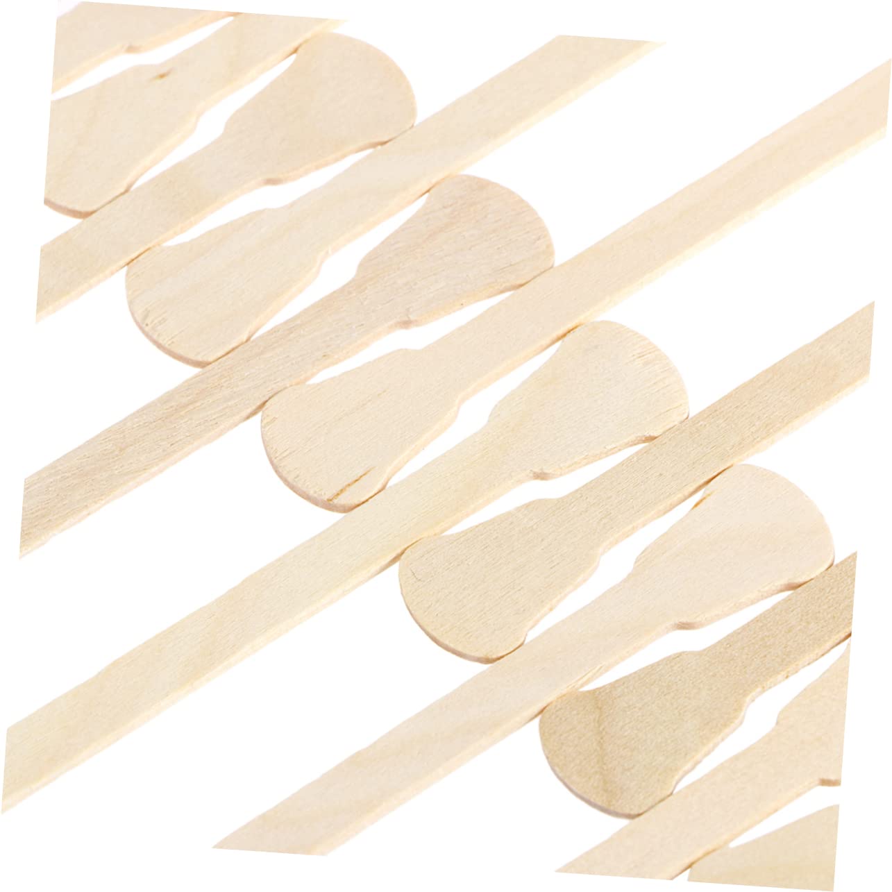 FRCOLOR 50-Piece Wooden Eyebrow Spatula Set - Professional Eyebrow Shaping & Hair Removal Tools for Salon, Home Use, and DIY Beauty Care