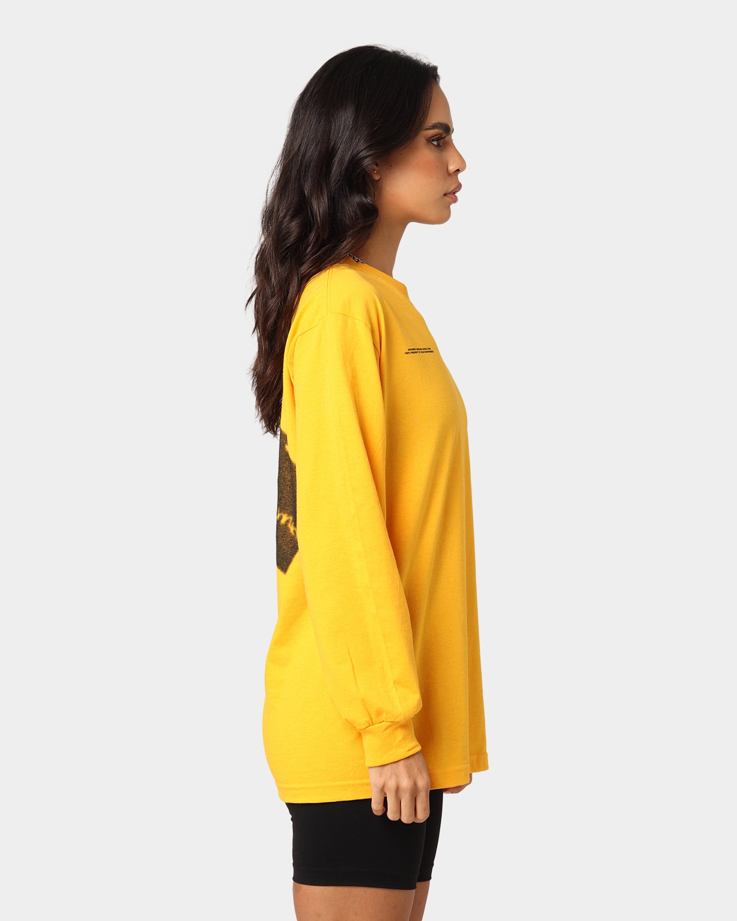 4HUNNID Roll The Dice Long Sleeve T-Shirt Mustard Yellow - Streetwear Graphic Tee for Men & Women - Perfect for Casual Wear, Gaming Events & Urban Fashion