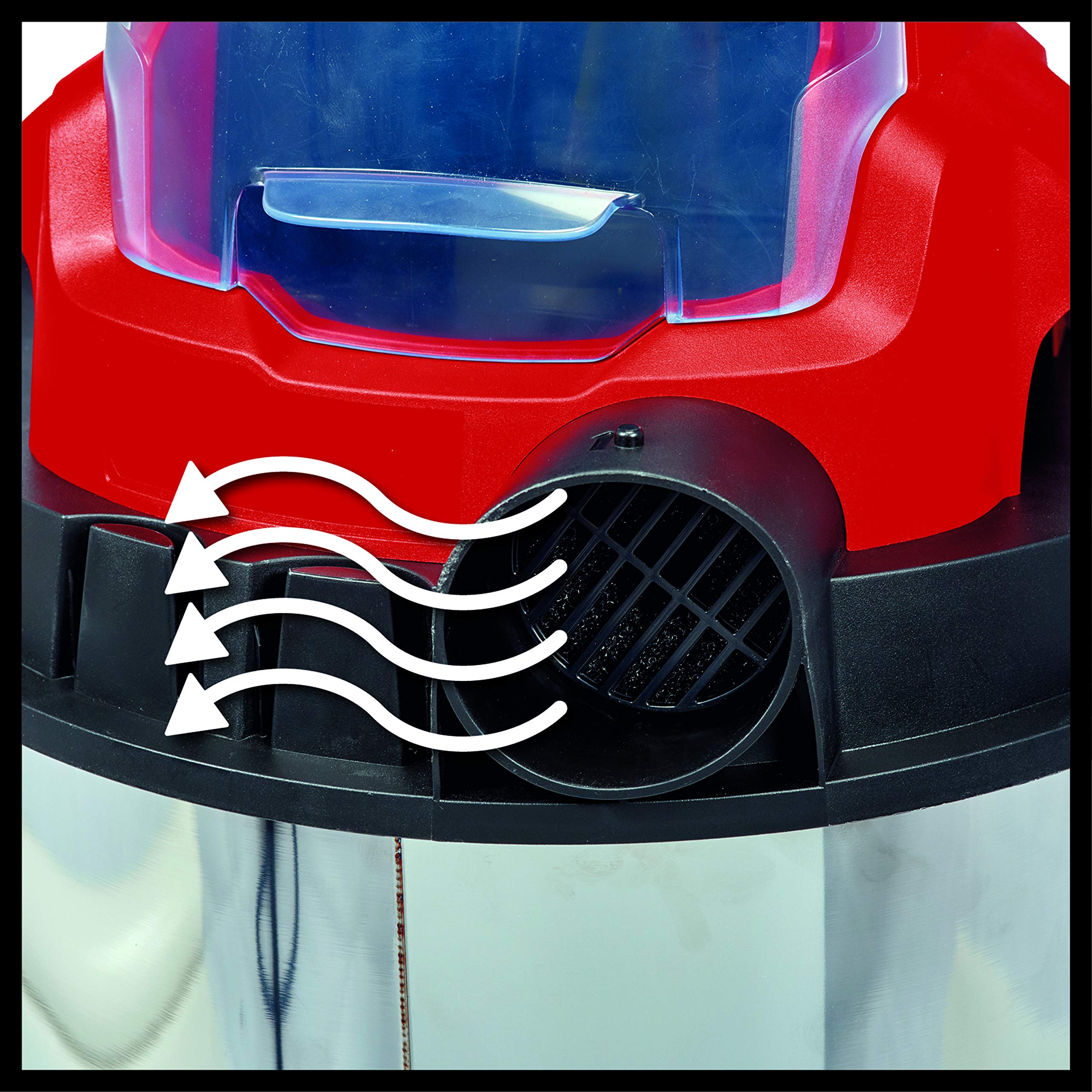 Einhell TC-VC 18V Cordless Vacuum Cleaner with Stainless Steel Tank, 3.0Ah Battery & Fast Charger - Perfect for Home, Garage, and Workshop Cleaning