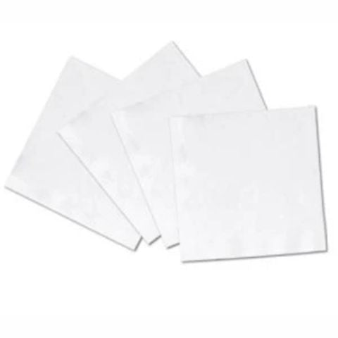 Premium 1-Ply White V-Fold Beverage Napkins - Square Paper Napkins for Parties, Weddings, and Restaurants