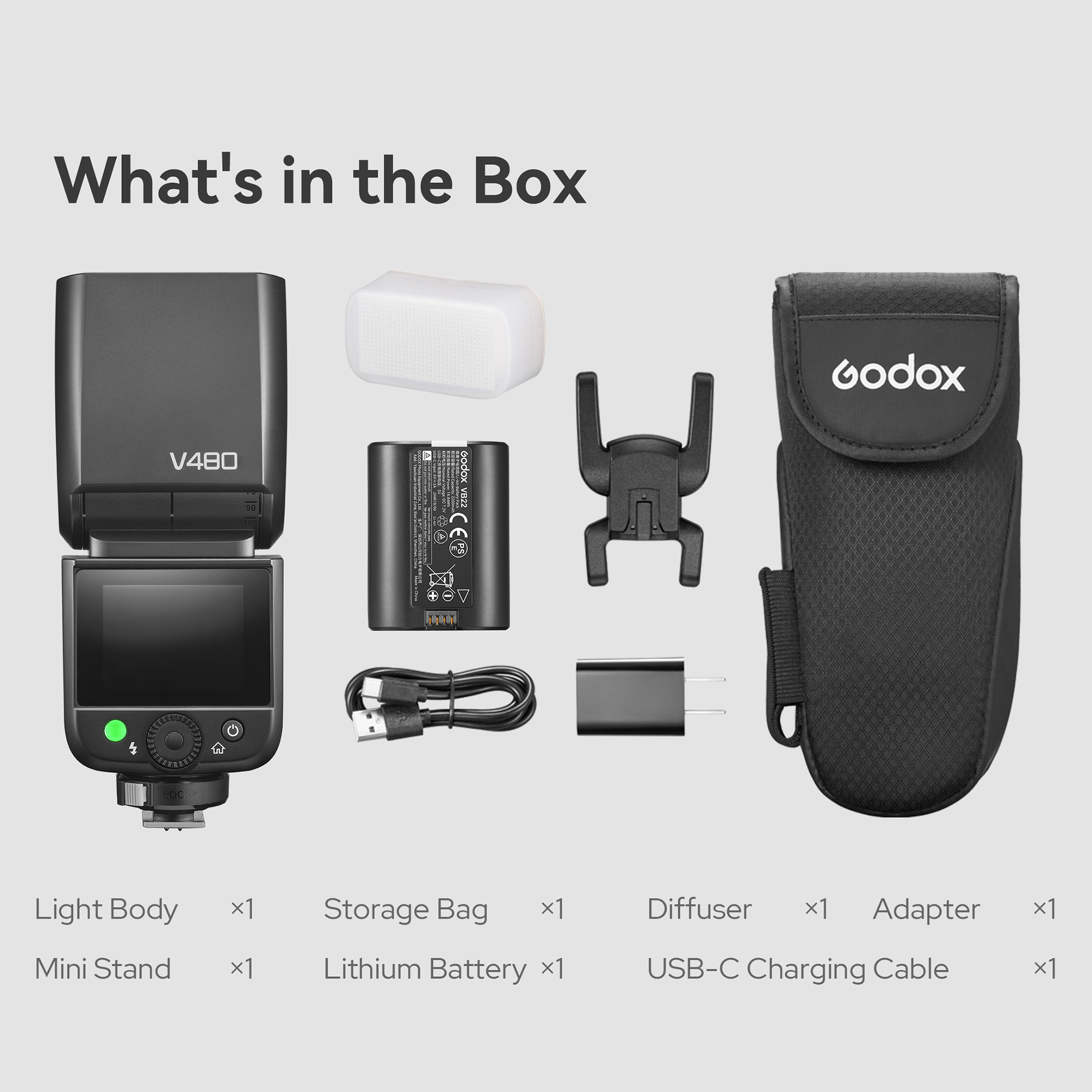 Godox V480S TTL On-Camera Flash for Sony A7, A9, A6400 - Professional Photography Lighting for Weddings, Portraits & Events