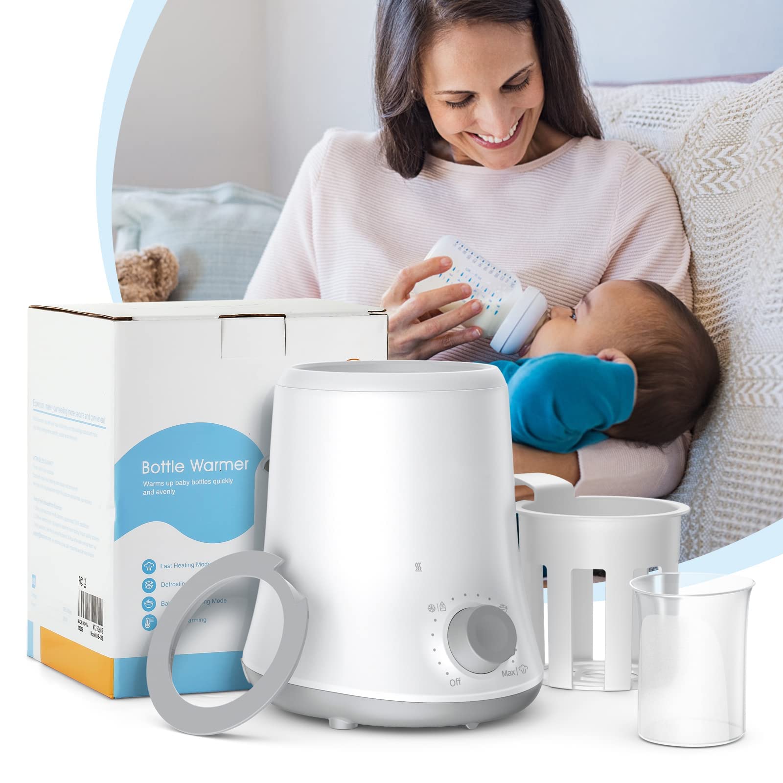 **Best Baby Bottle Warmer - Fast & Safe Grey Bottle Warmer for Breast Milk & Formula - Perfect for Travel, Home & Nursery**
