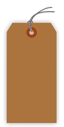 Eco-Friendly #8 Shipping Tags - 10Pt 100% Recycled Kraft Paper - Box of 1000 with Looped String - Perfect for Package Labeling, Inventory Management & Gift Wrapping