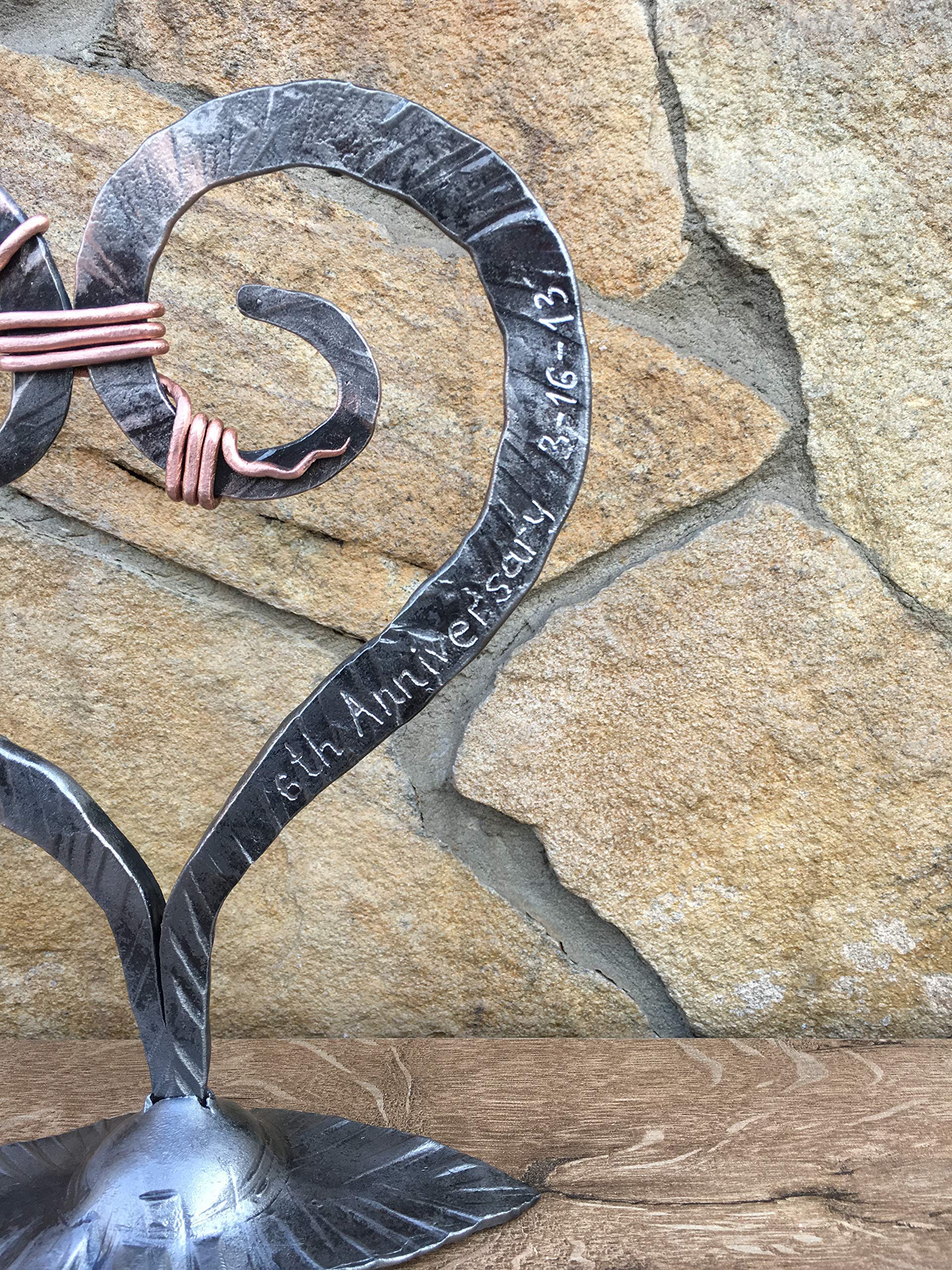 6th Anniversary Gift for Her - Elegant Iron Heart Keepsake - Unique 6 Year Wedding Gift for Wife - Romantic Iron Anniversary Present - Perfect for Home Decor & Special Occasions