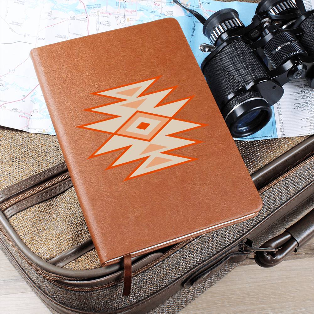Vegan Leather Journal with Southwestern Motif - Handmade Leather Bound Notebook for Writing, Sketching & Travel Journaling - Perfect Gift for Writers & Artists