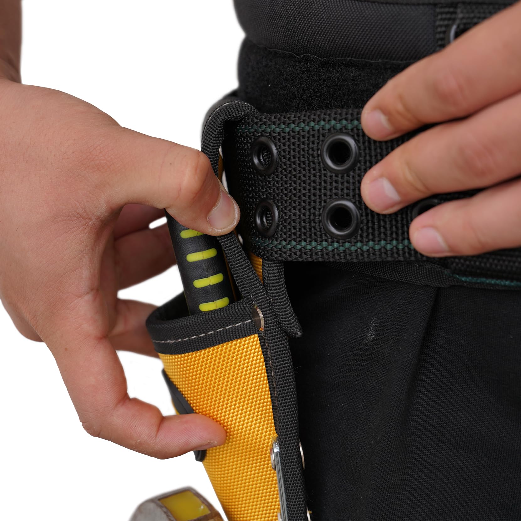 MELOTOUGH Heavy Duty Plier Holster & Hammer Holder - Durable Steel Loop Tool Belt Organizer for Construction, Electrician, HVAC - Compact Work Pocket for Easy Access & Secure Storage
