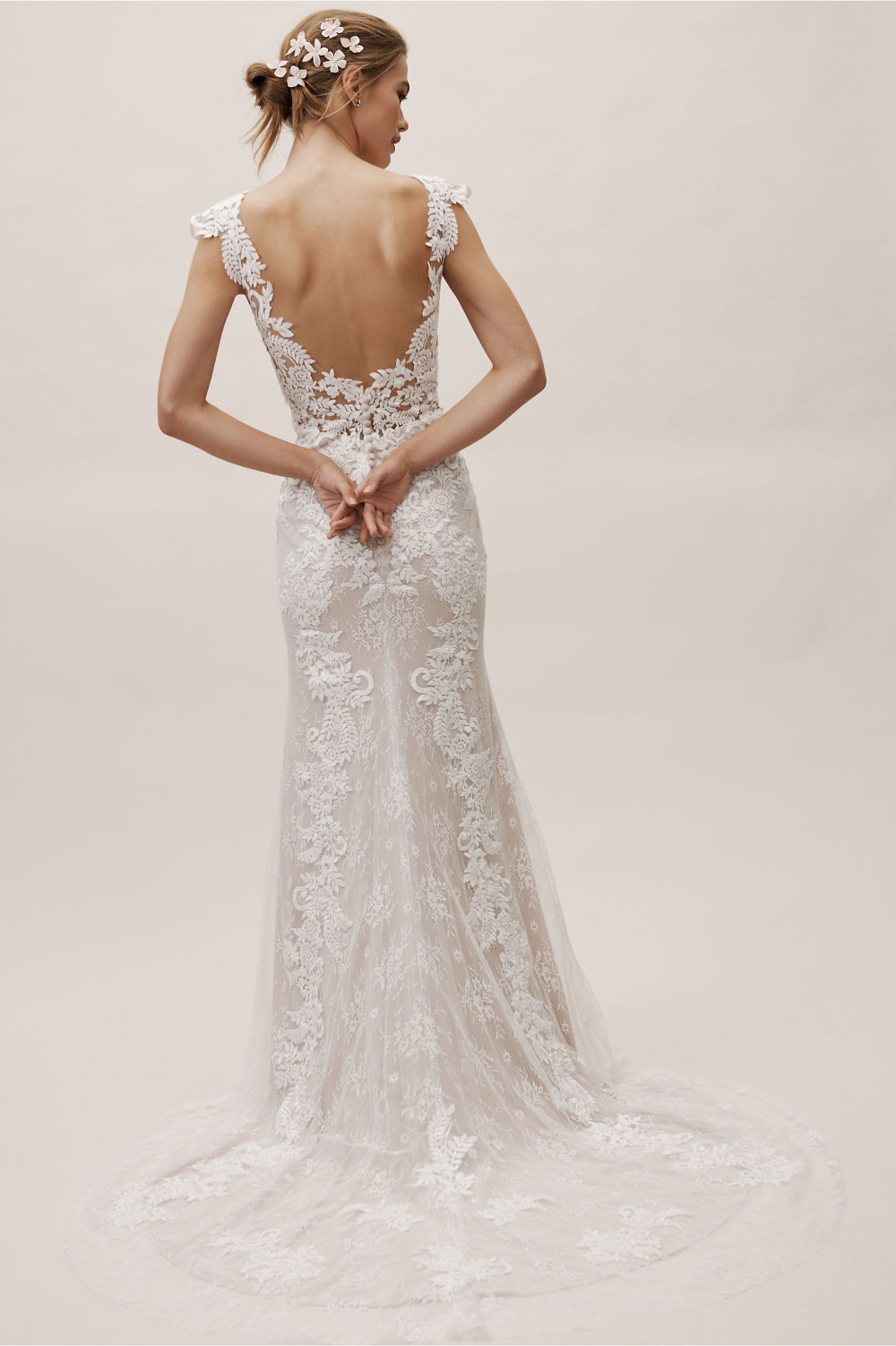 BHLDN Whispers & Echoes Milano Wedding Gown - Elegant Lace Bridal Dress for Romantic Ceremonies & Evening Receptions