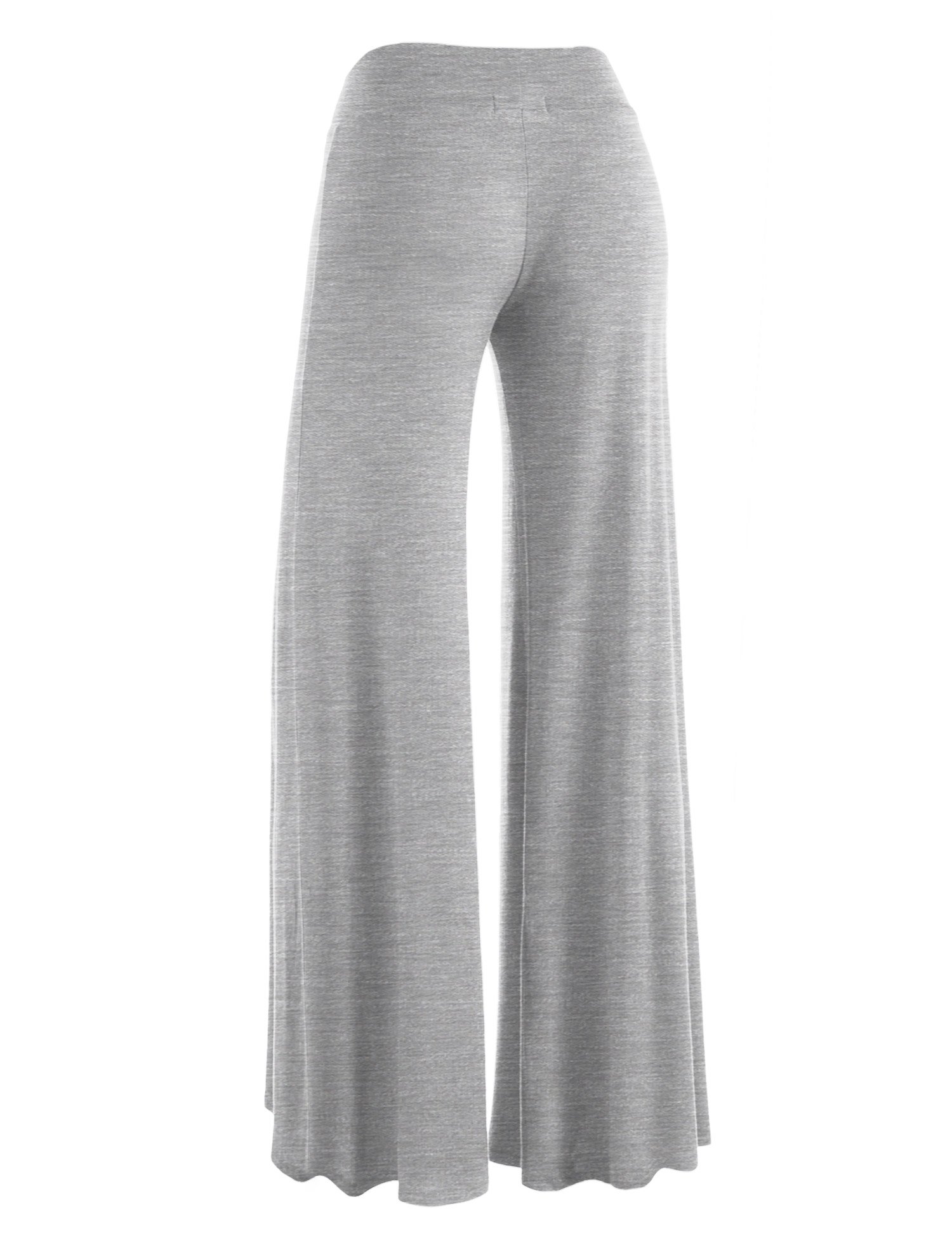 Johnny Women's Solid Casual Wide Leg Palazzo Lounge Pants - Stretchy Comfortable Elastic Waist Pants for Yoga, Home, Travel & Relaxation
