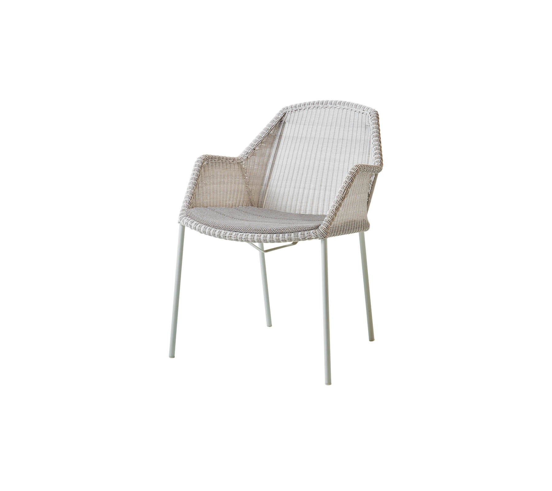 Breeze Stackable Outdoor Dining Armchair Set of 2 - Weather-Resistant Patio Chairs for Backyard, Poolside & Garden Relaxation