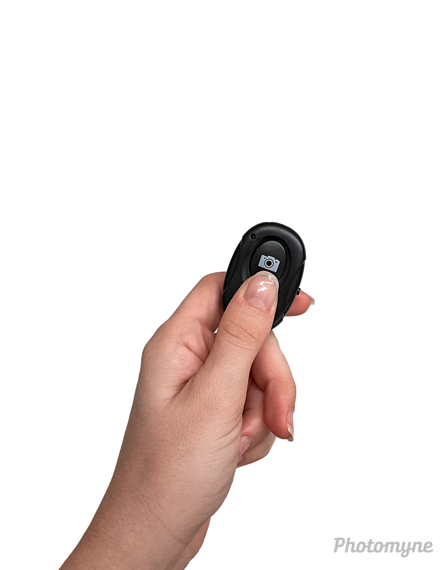 Photomyne Wireless Camera Remote for iPhone & Android - Selfie Shutter Clicker with Wrist Strap for Travel & Group Photos