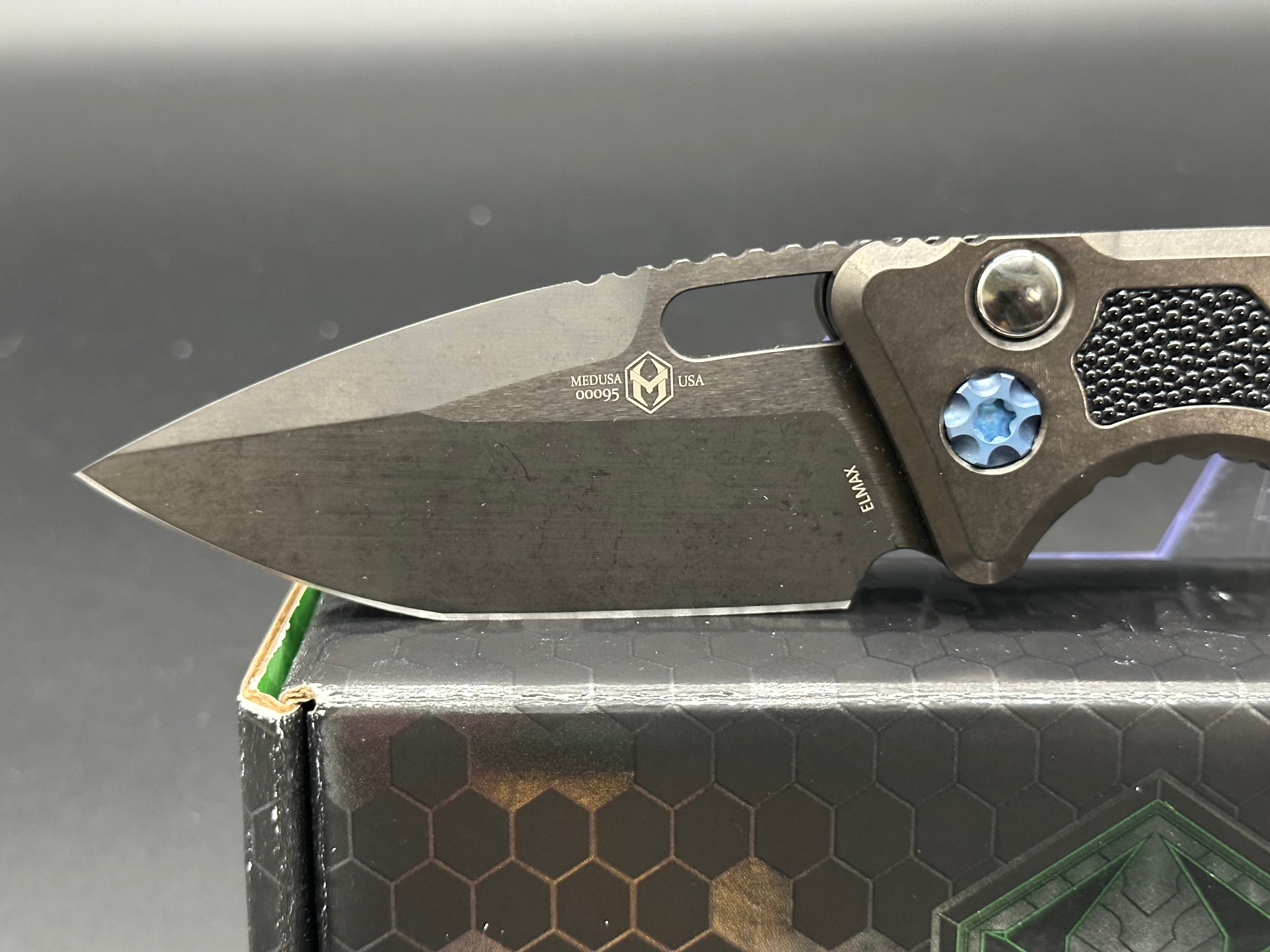 Heretic Medusa H011 6A Titanium/Ray Knife - Premium EDC Folding Pocket Knife for Outdoor Camping, Hiking & Survival Gear