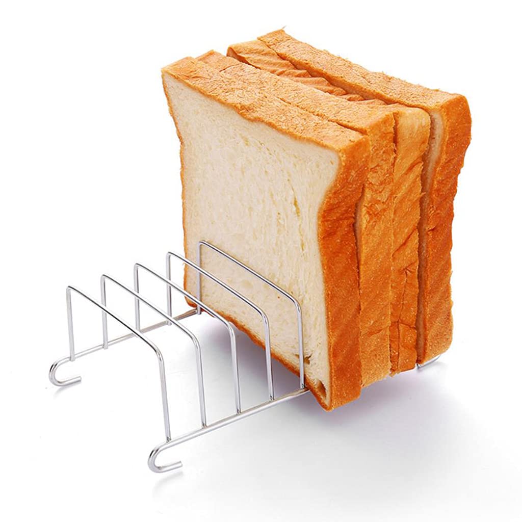 Stainless Steel Toast Rack - 8 Slot Non-Stick Toast Holder for Toaster, Oven, Air Fryer & BBQ - Perfect Breakfast Organizer for Kitchen & Dining